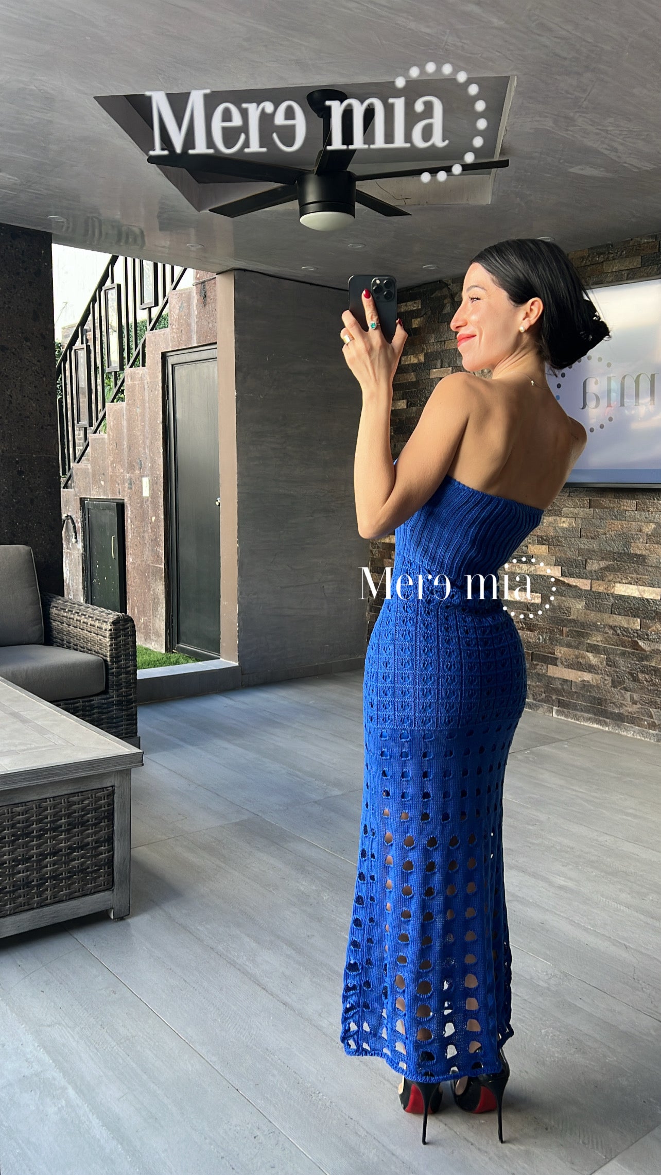 Vestido azul playero