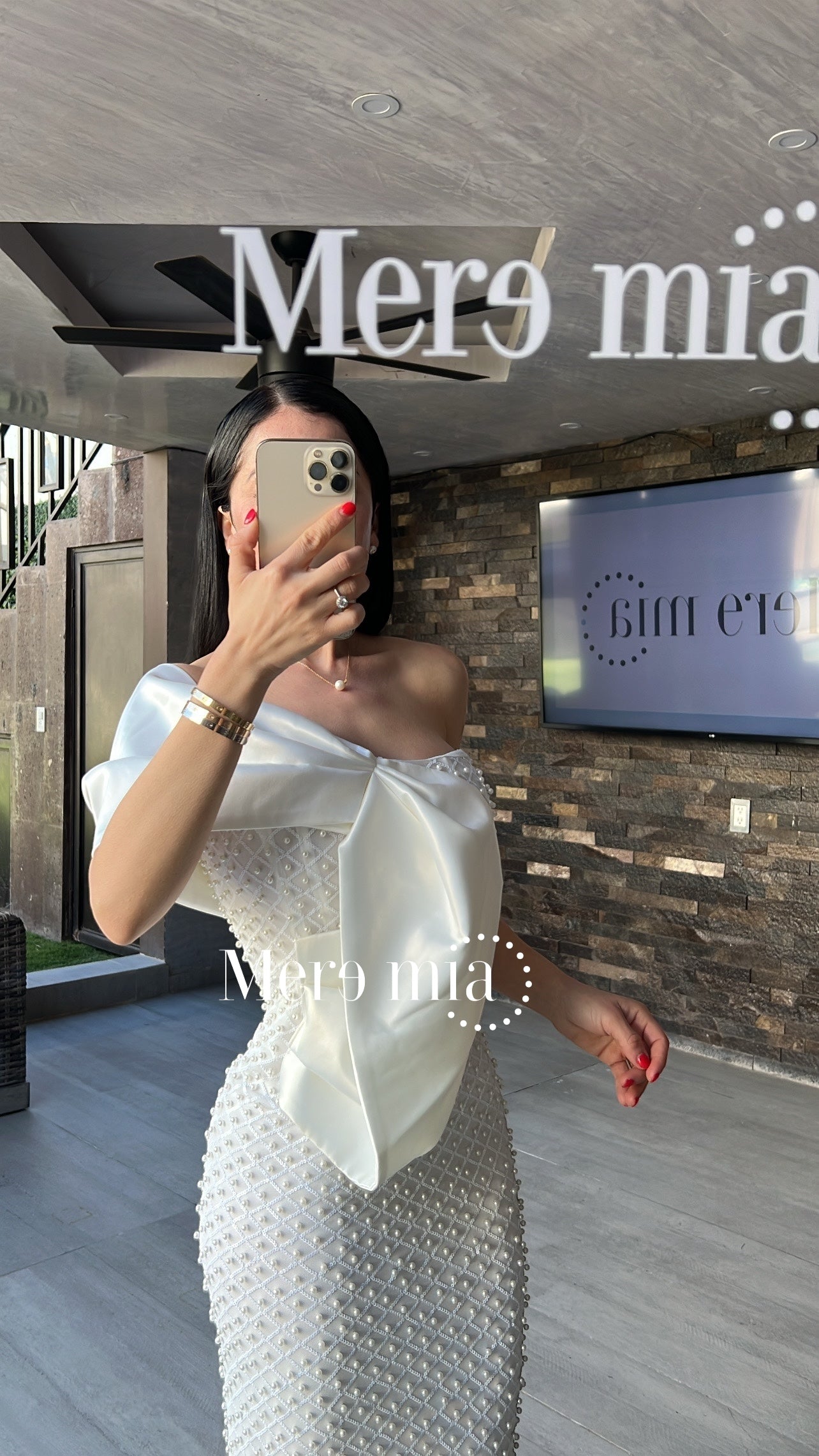 Vestido blanco esc hombro sat