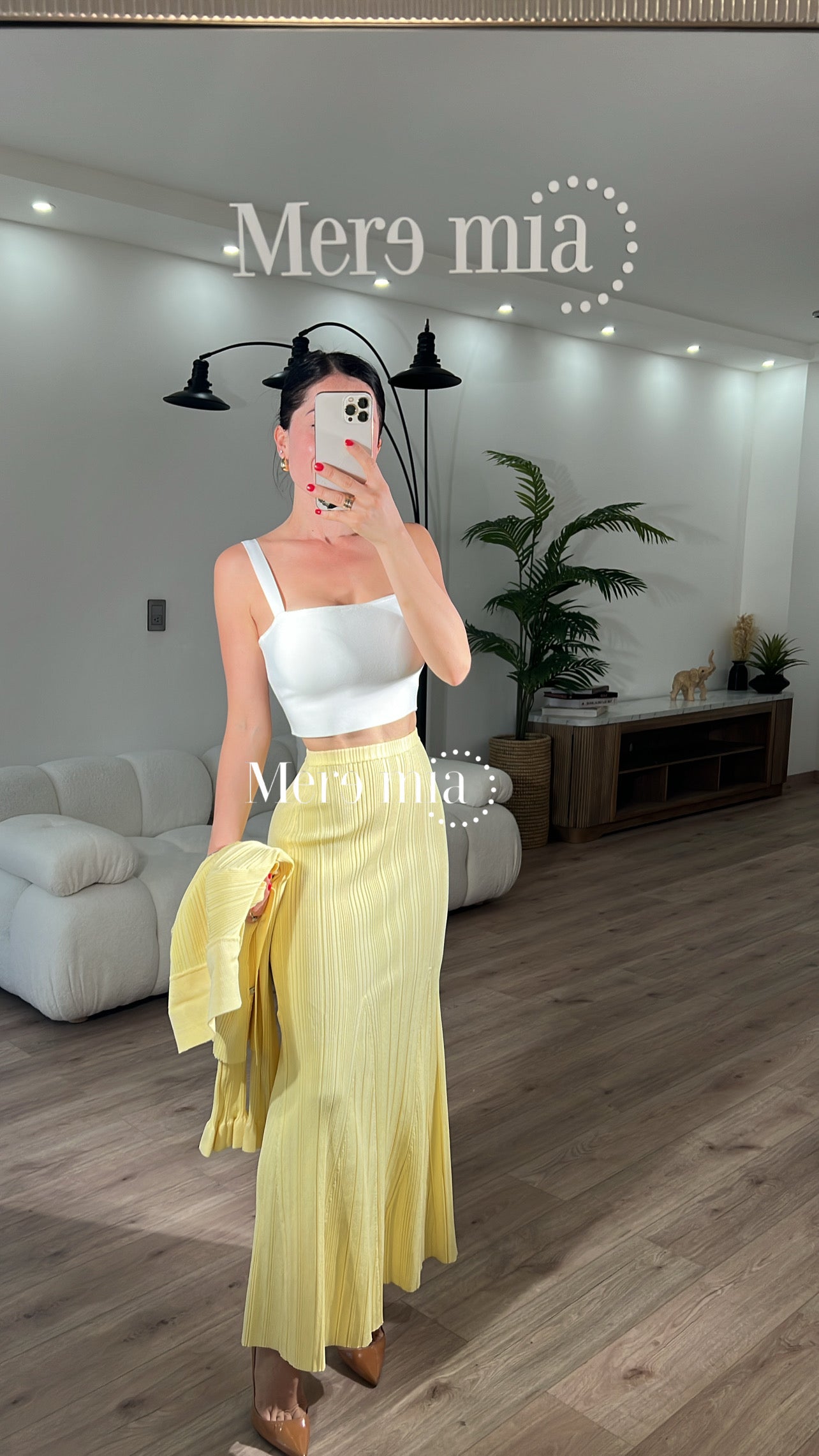 Conjunto amarillo rayado ml