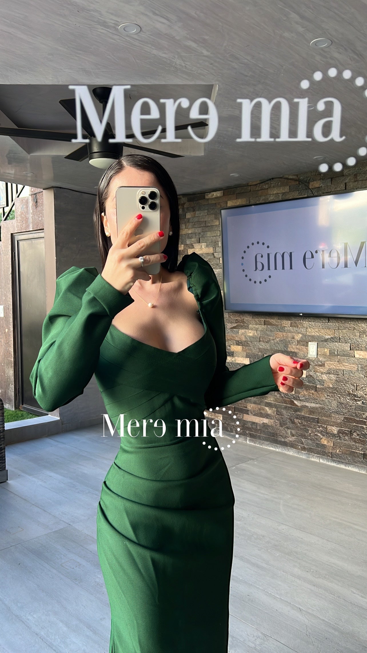 Vestido verde cruzado ml