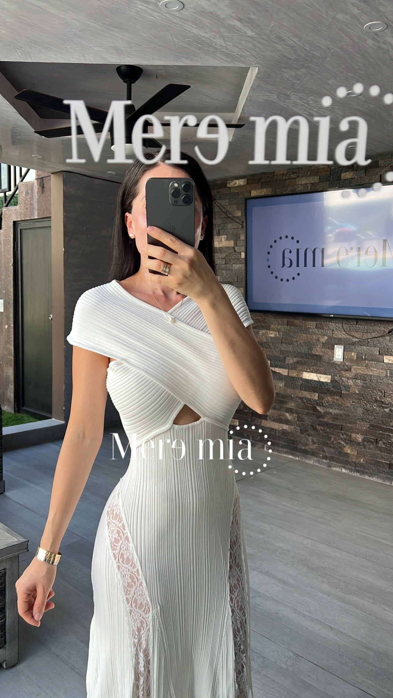 Vestido blanco rayado