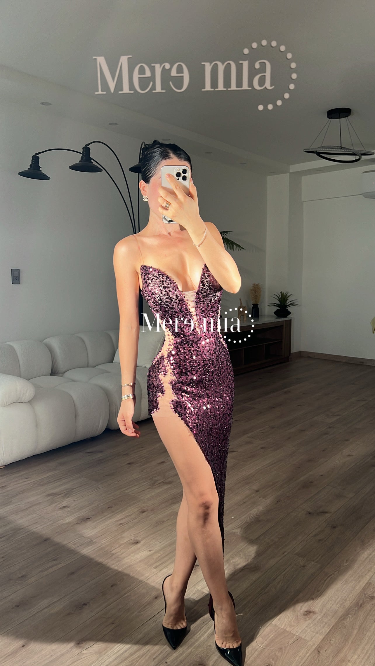 Vestido uva lent asimetrico