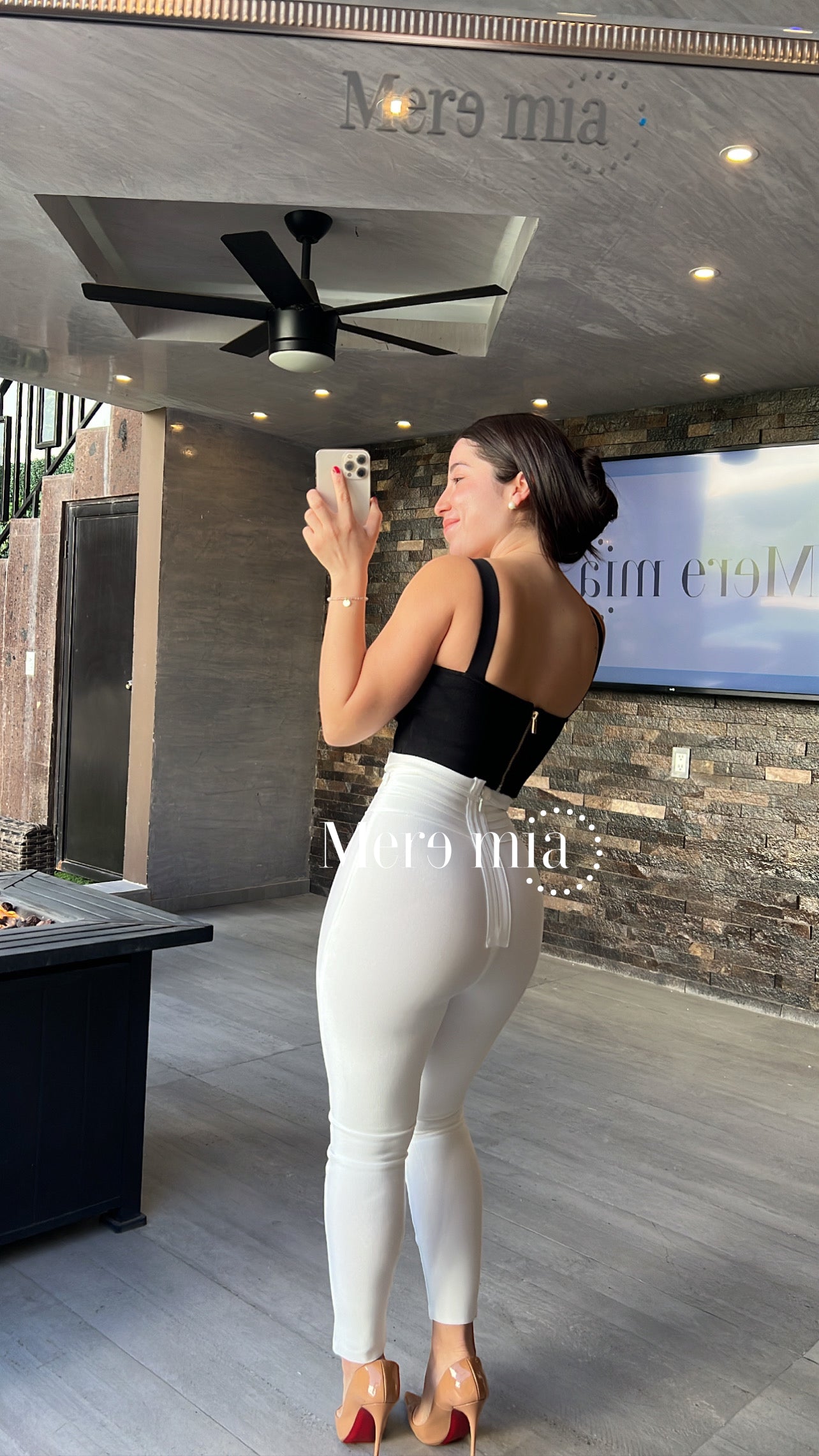 Pantalón cintó blanco