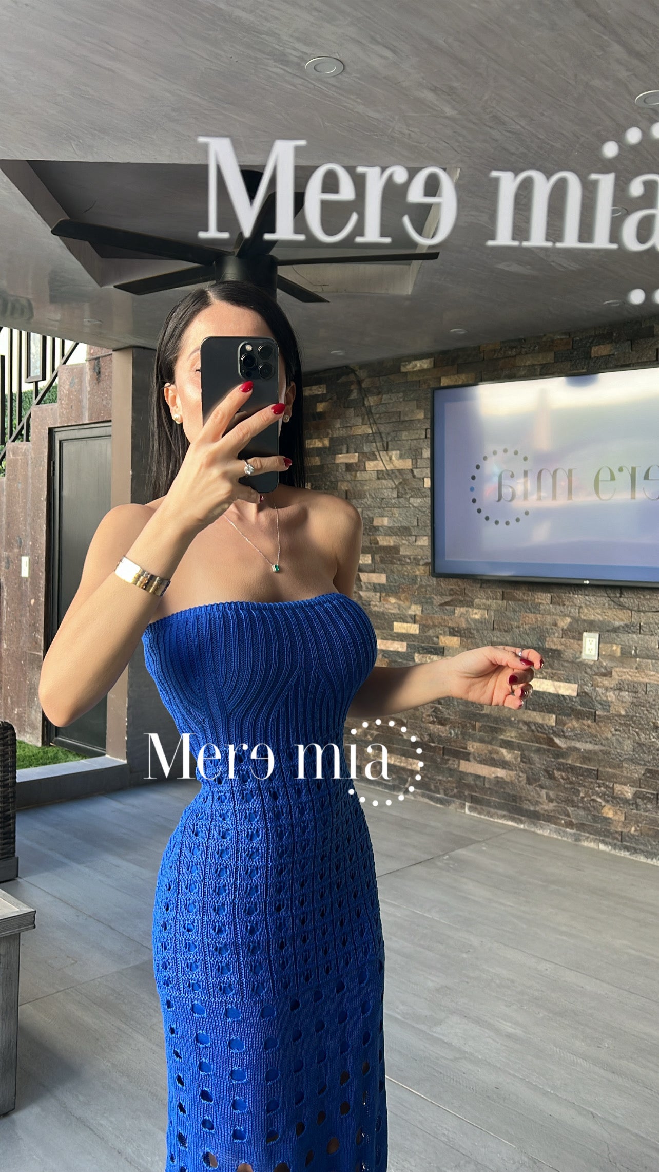 Vestido azul playero