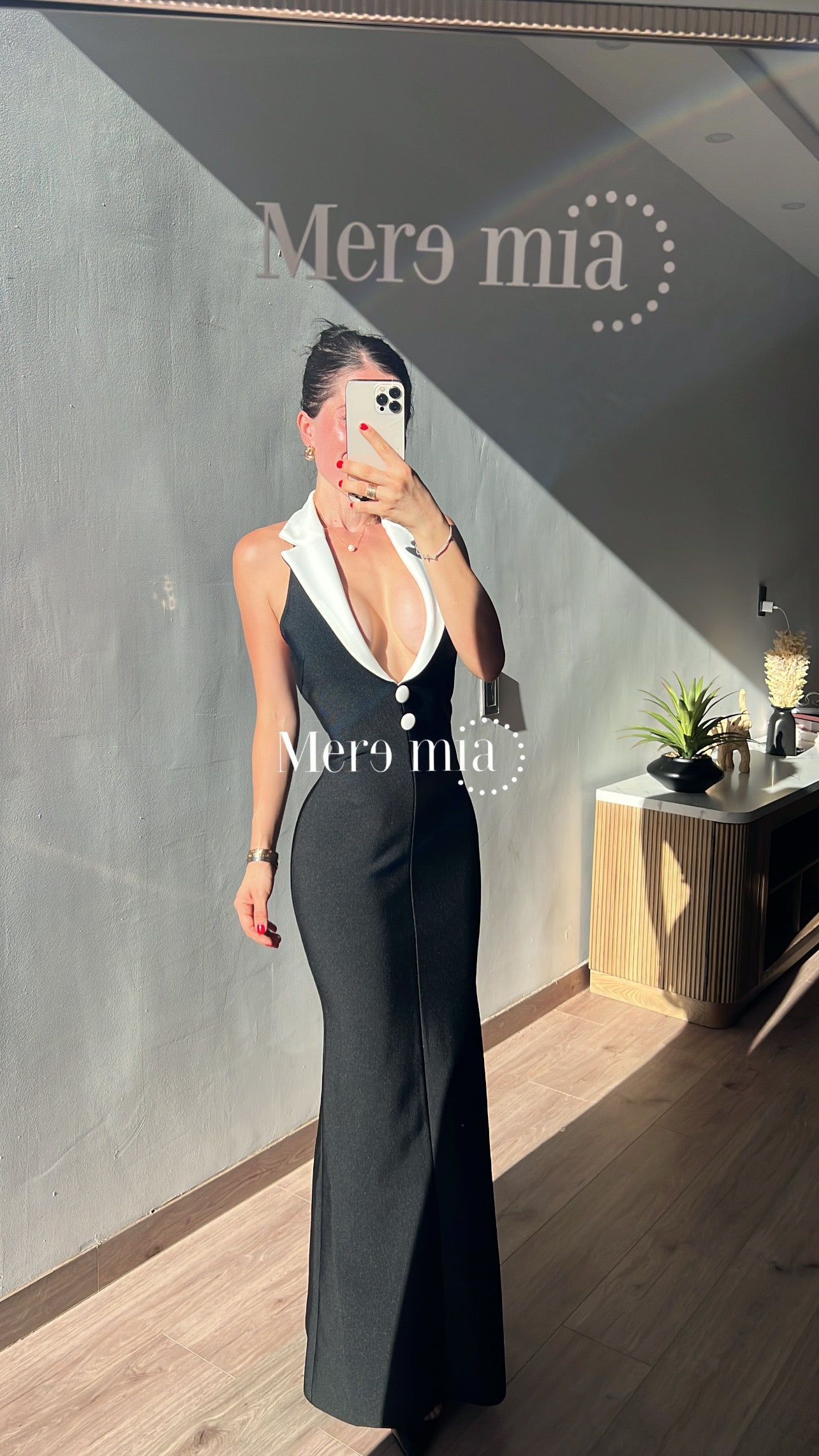 Vestido negro cuello bl