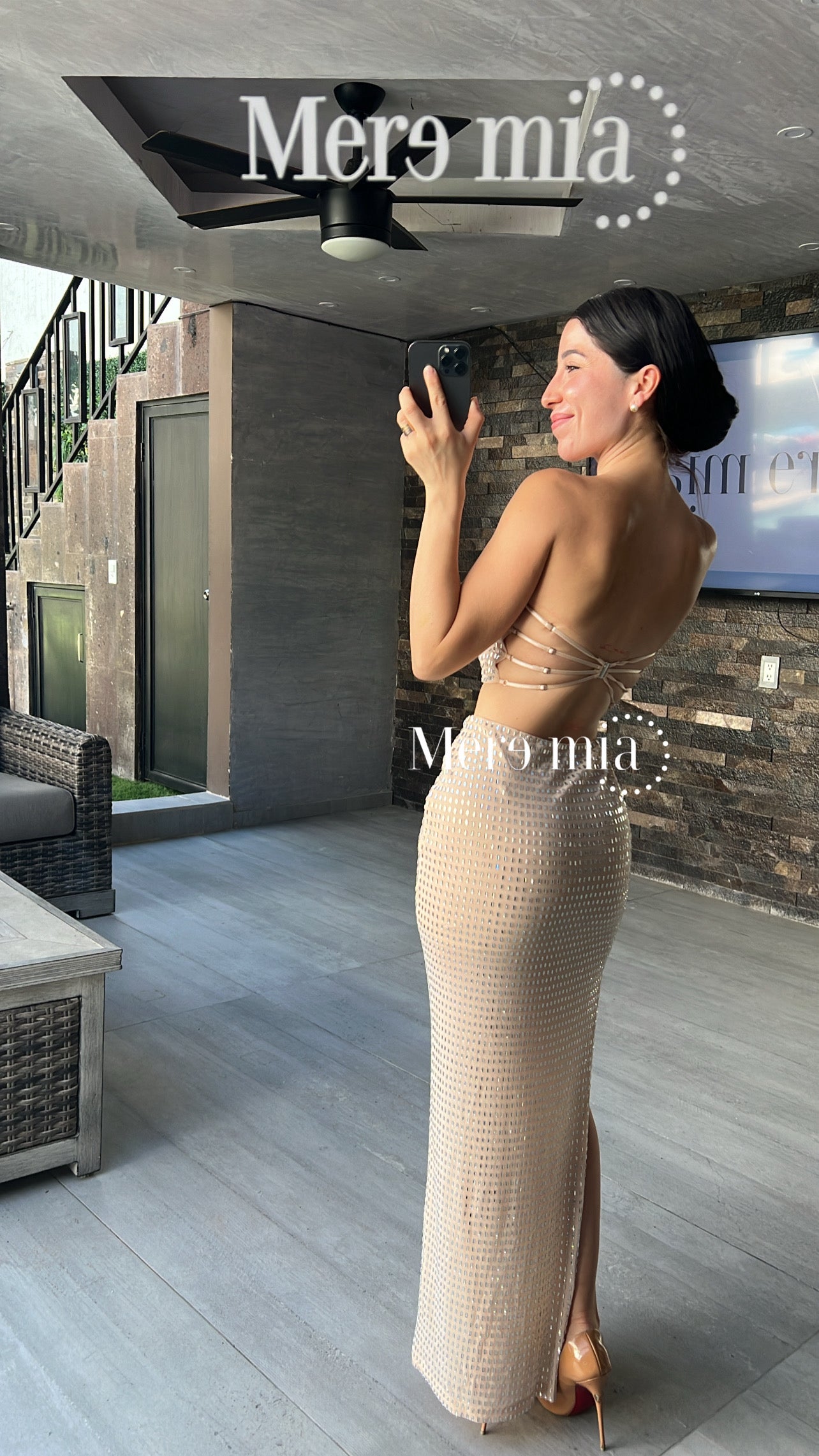 Conjunto nude rect plata