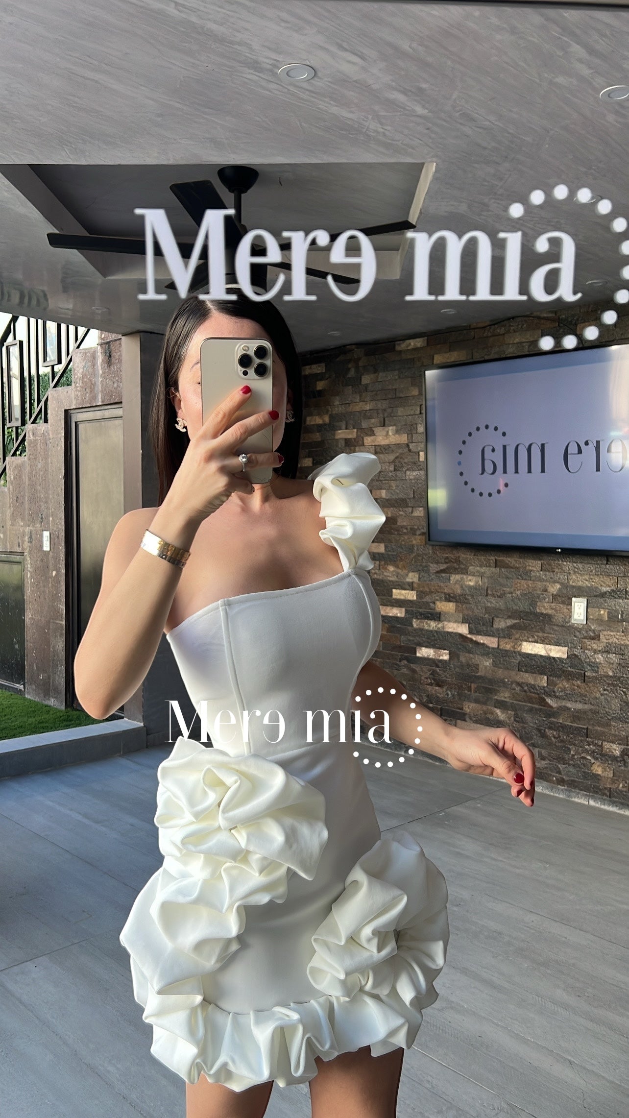 Vestido blanco scrunchie