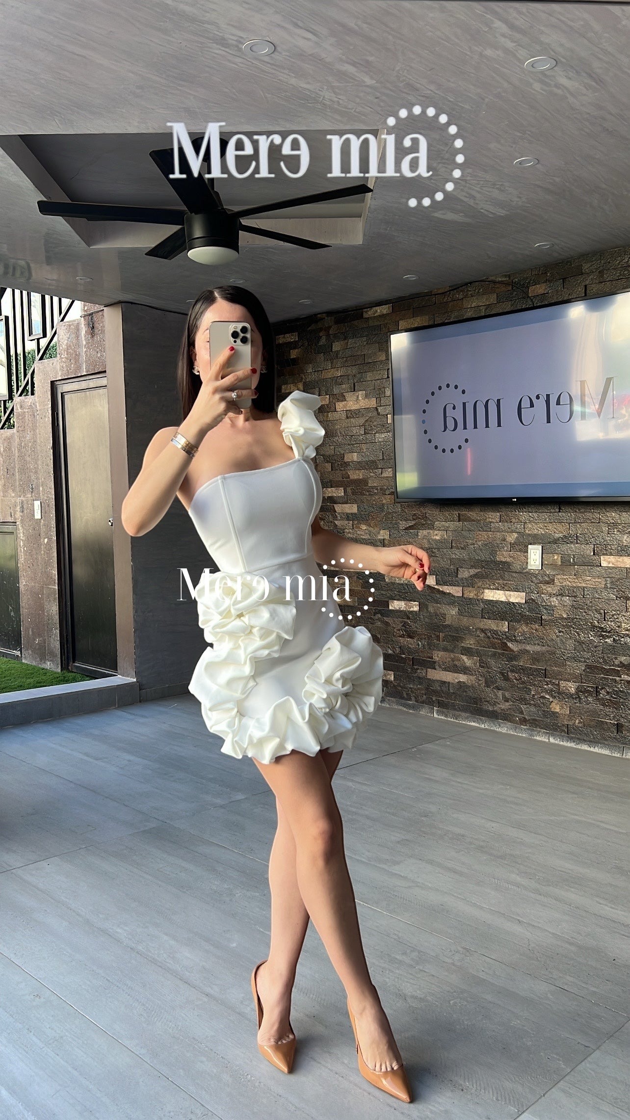 Vestido blanco scrunchie