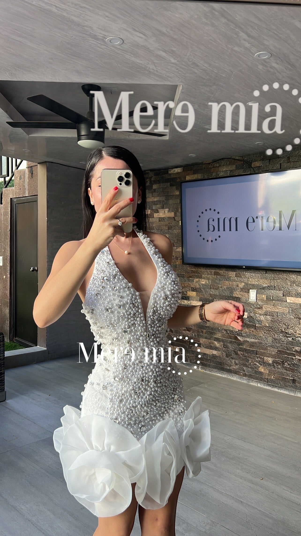 Vestido blanco flores ab