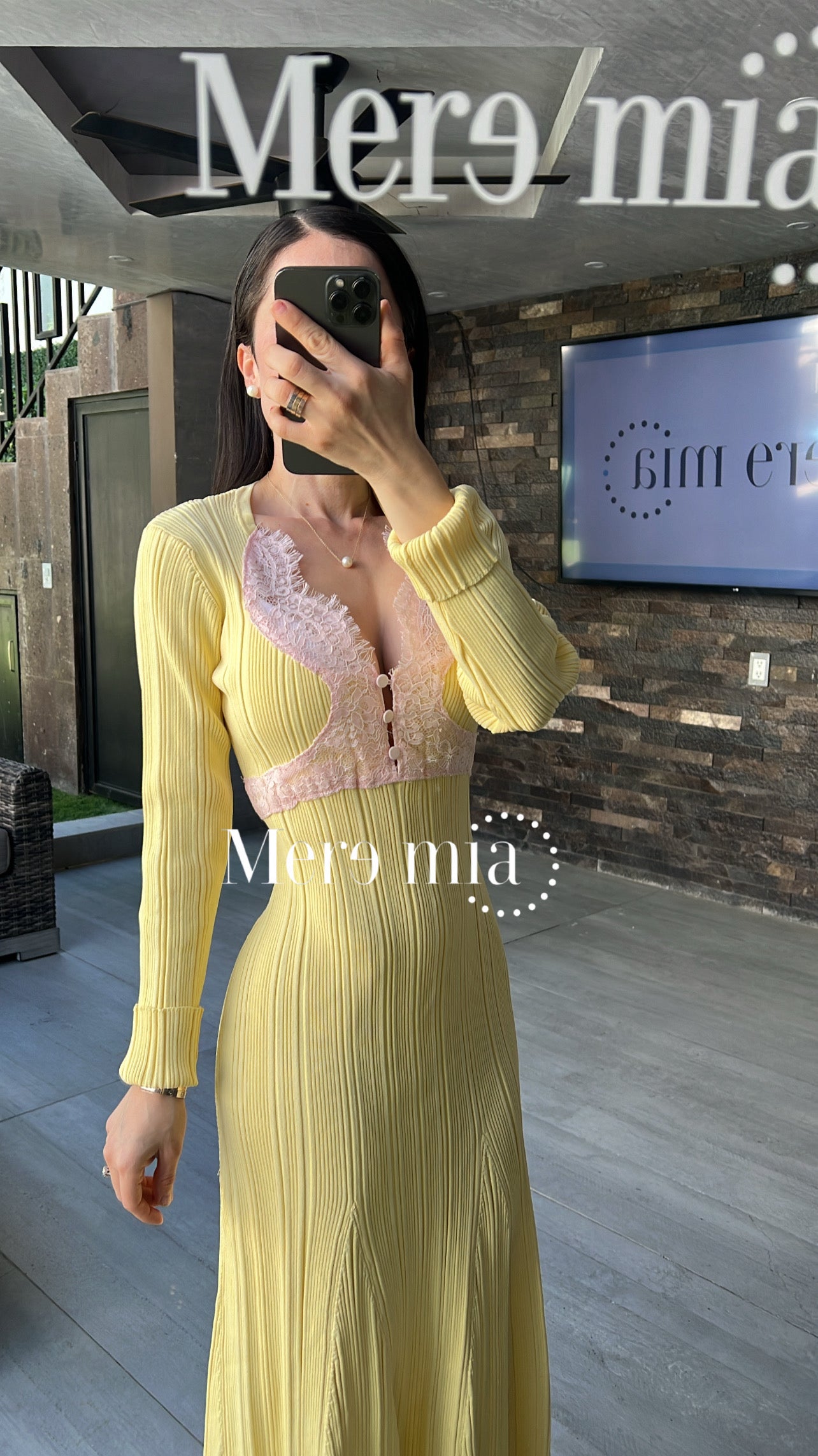 Vestido knitted encaje ml
