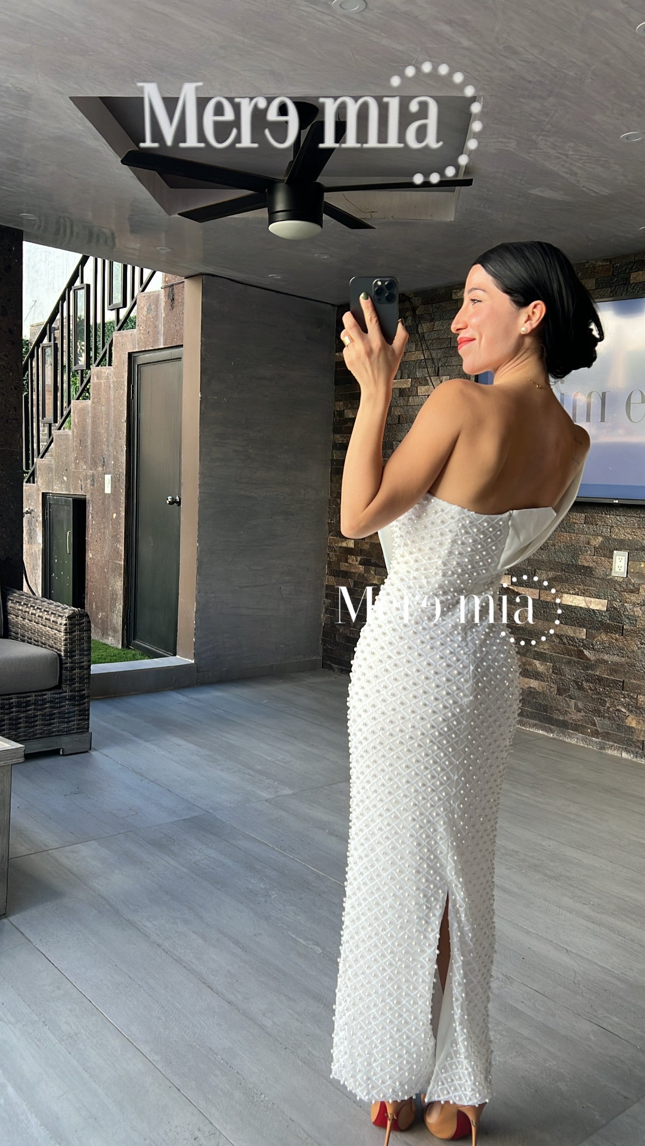 Vestido blanco esc hombro sat