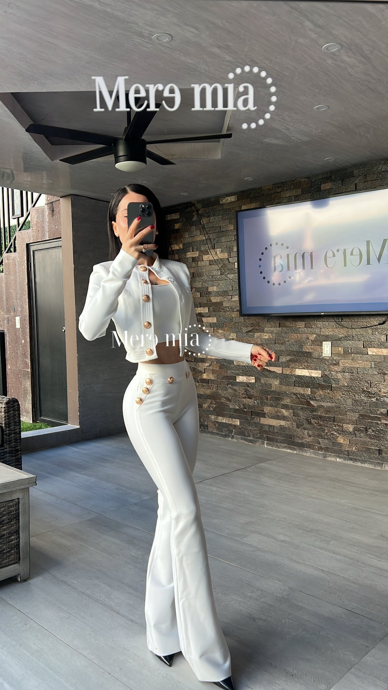 Cardigan blanco botones