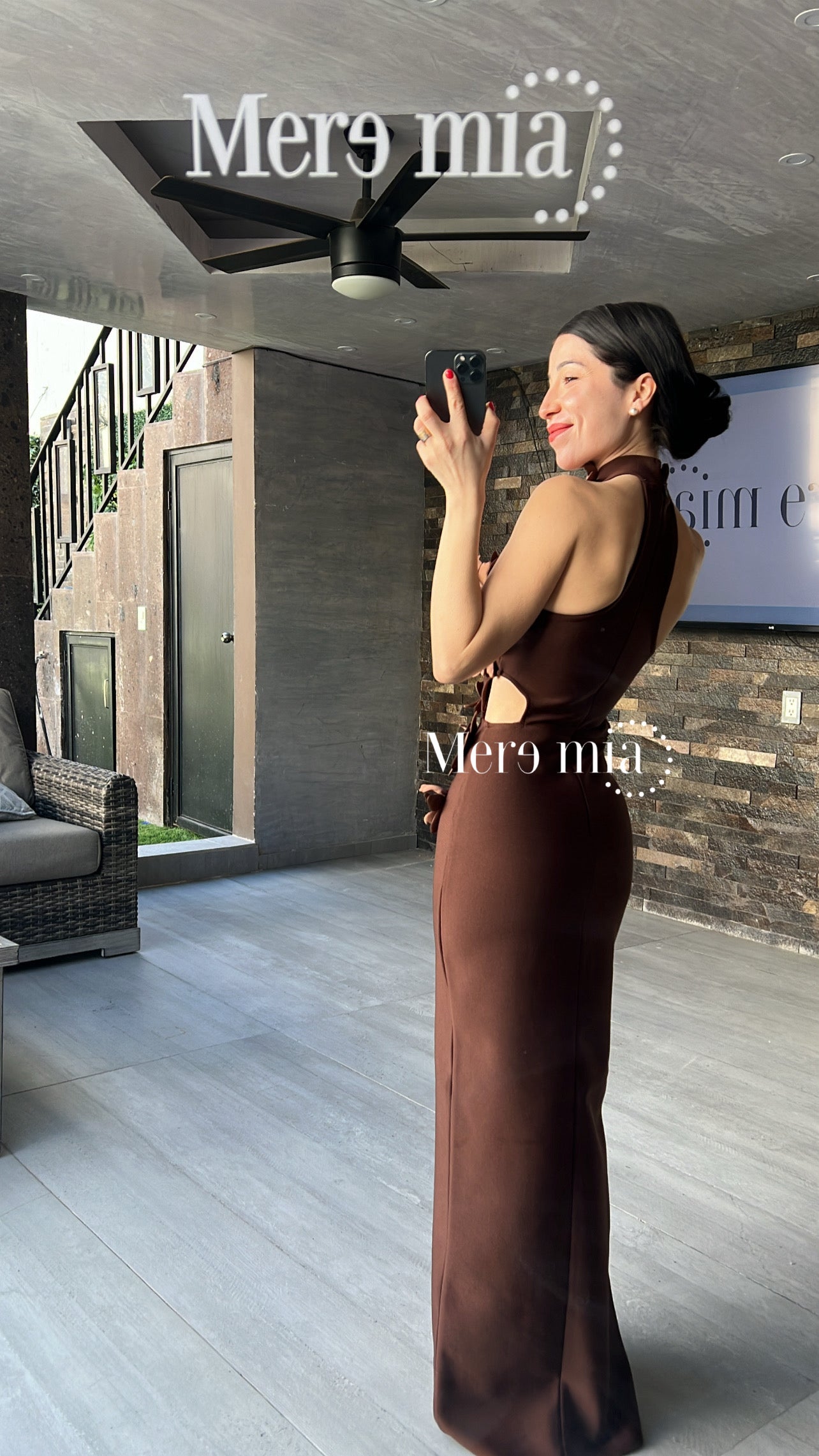 Vestido cuello flores