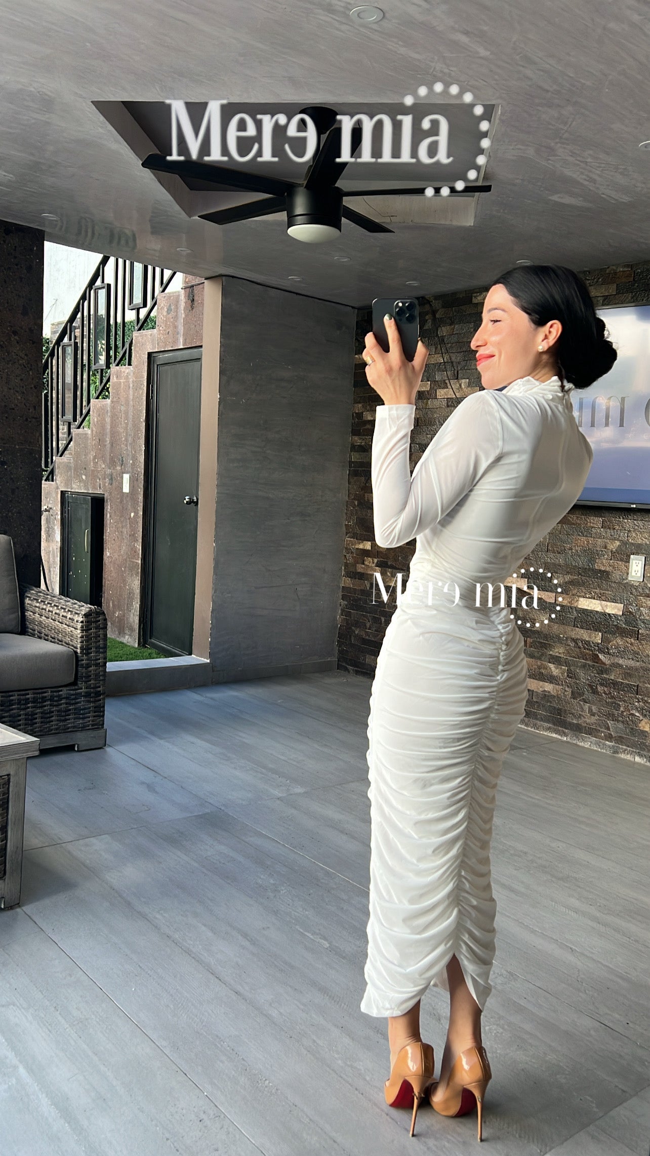 Vestido cuello draped