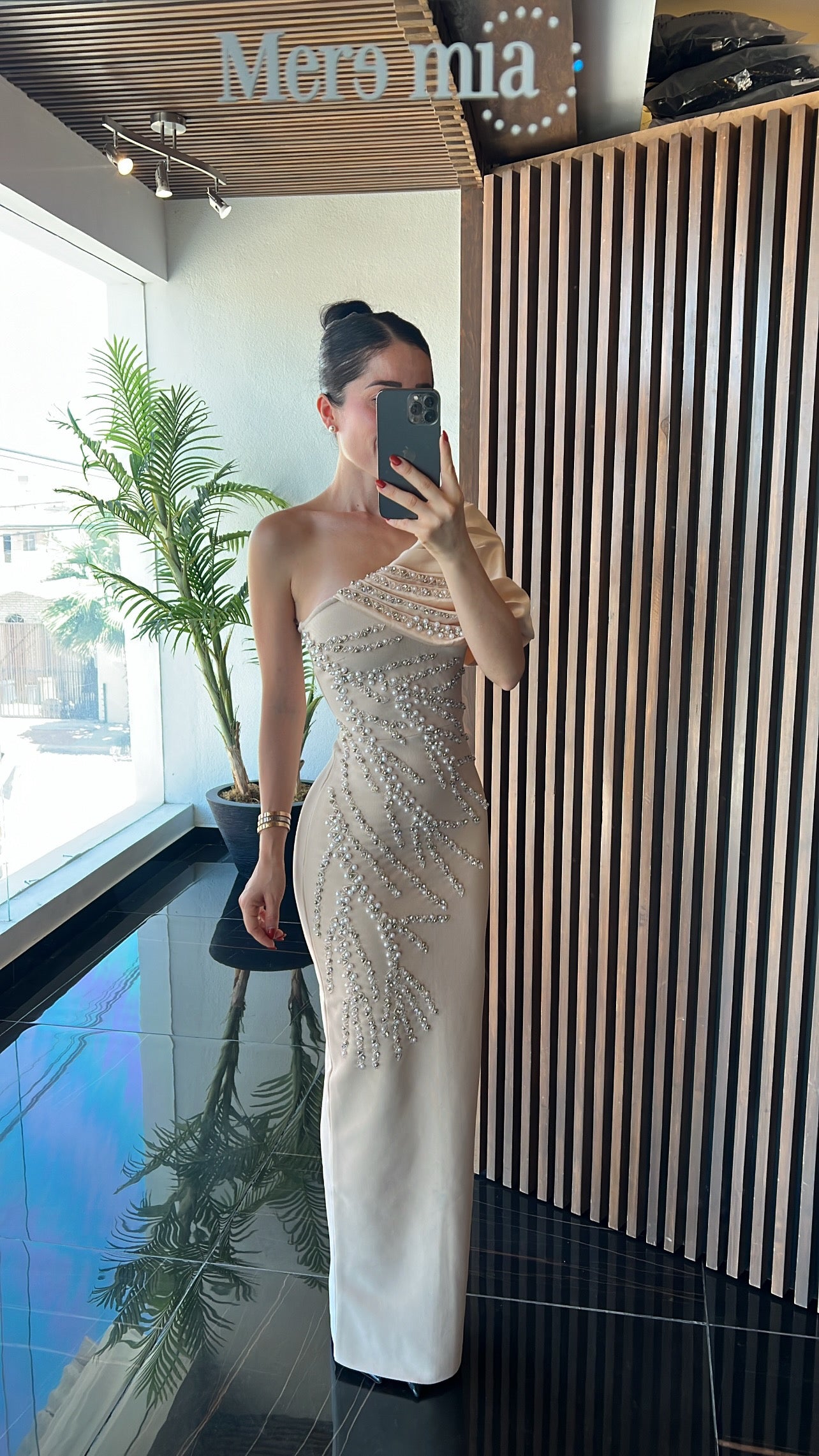 Vestido ramas tul