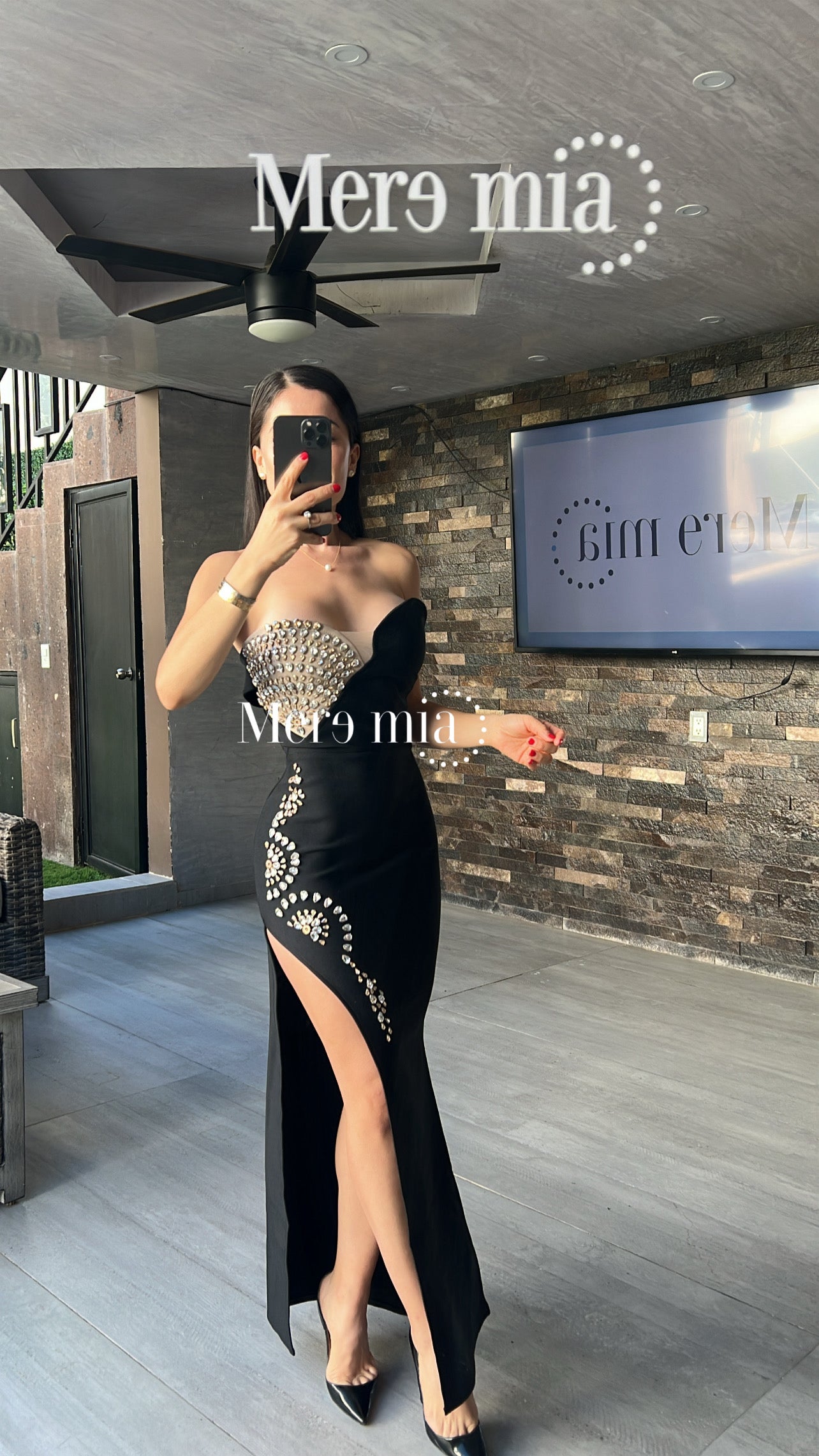 Vestido negro moka copa