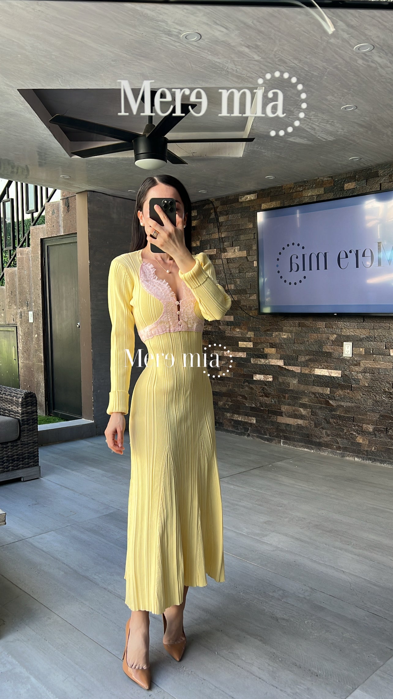 Vestido knitted encaje ml