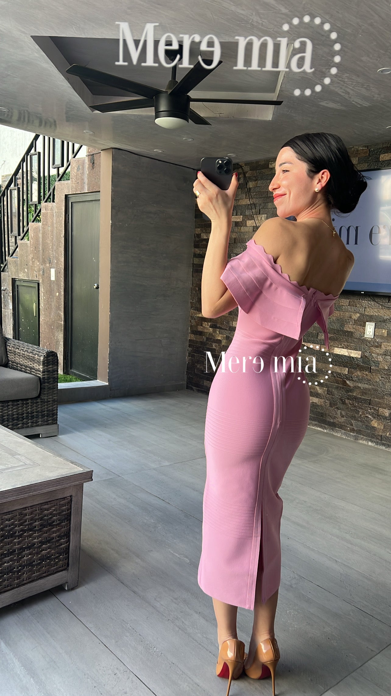 Vestido olan Ruff hombros