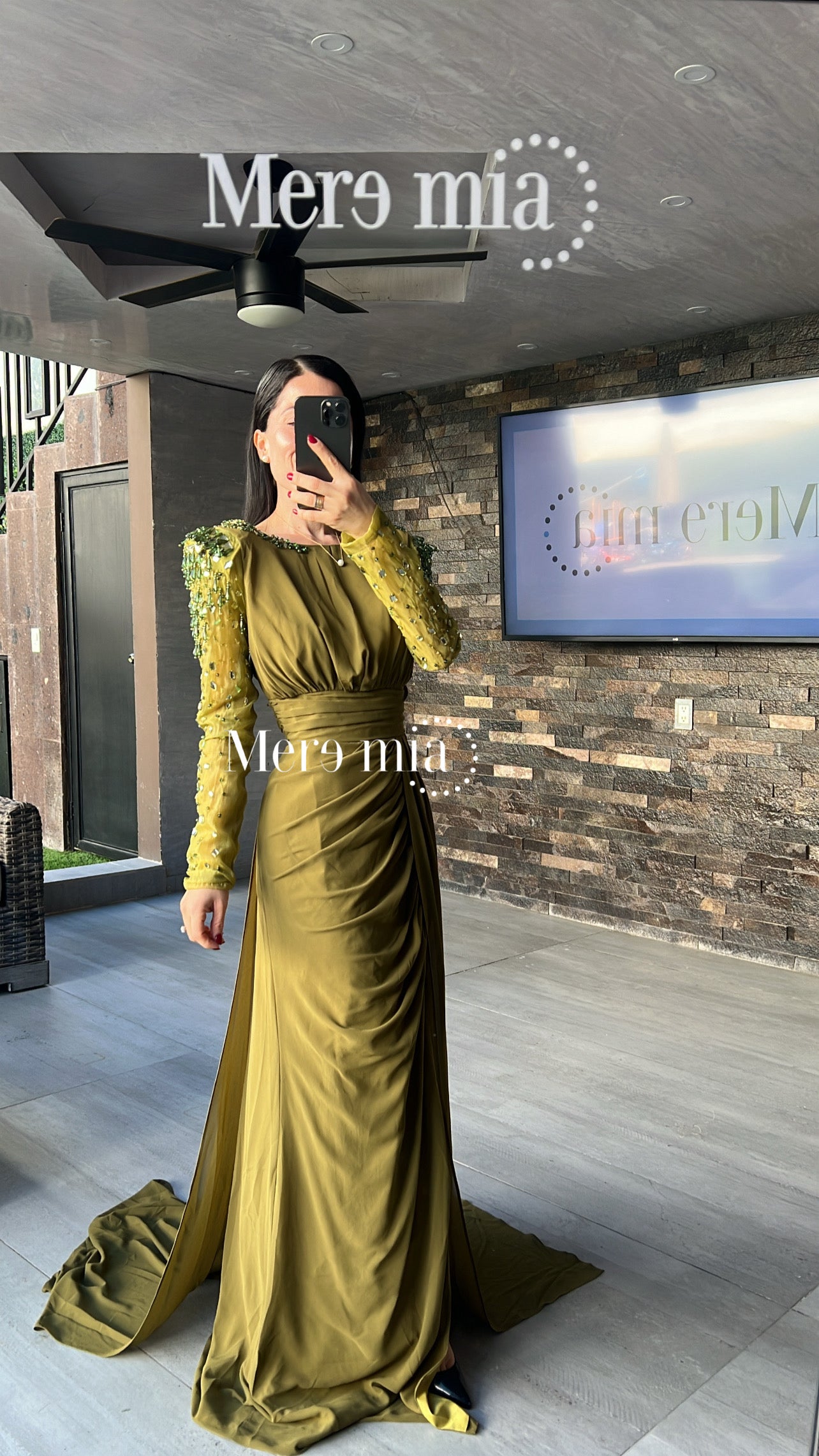 Vestido verde olivo ml