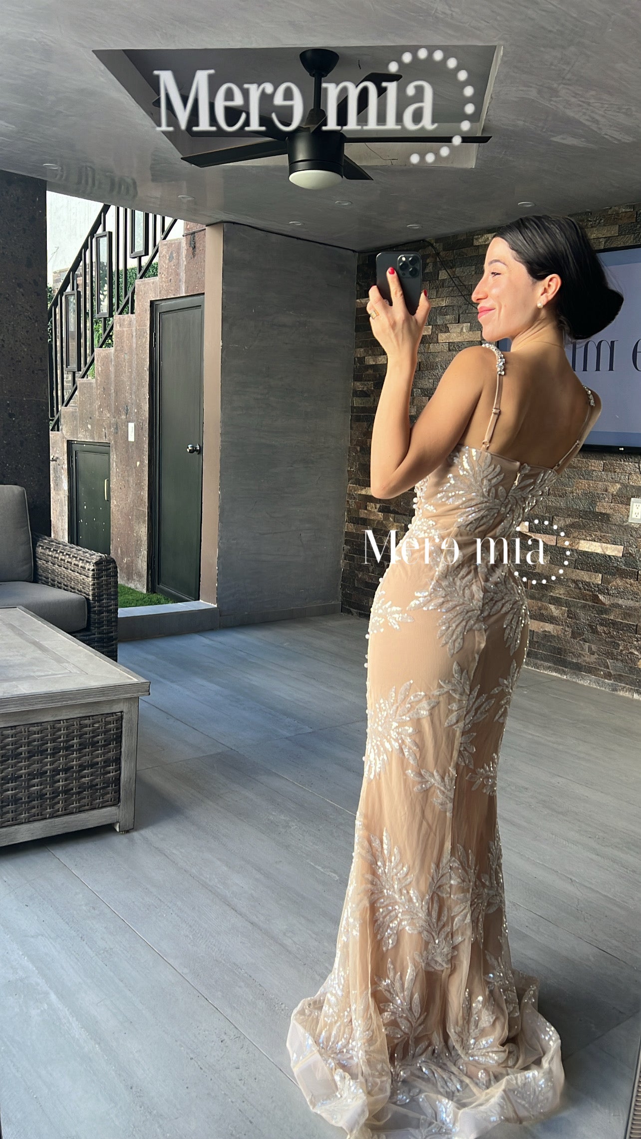 Vestido moka plata largo