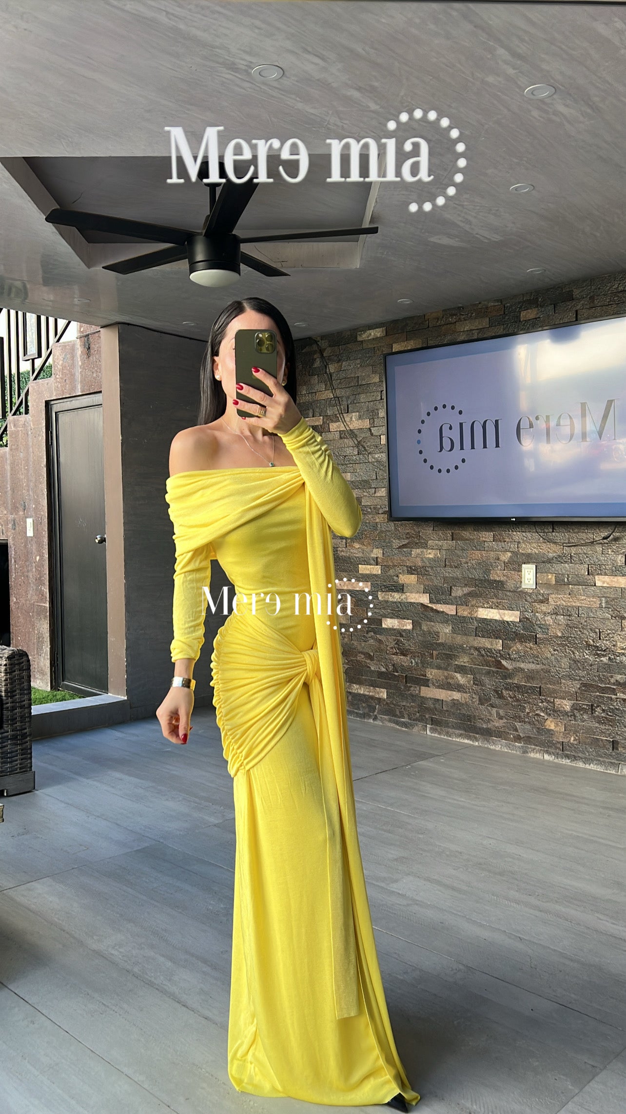 Vestido ml lado nudo