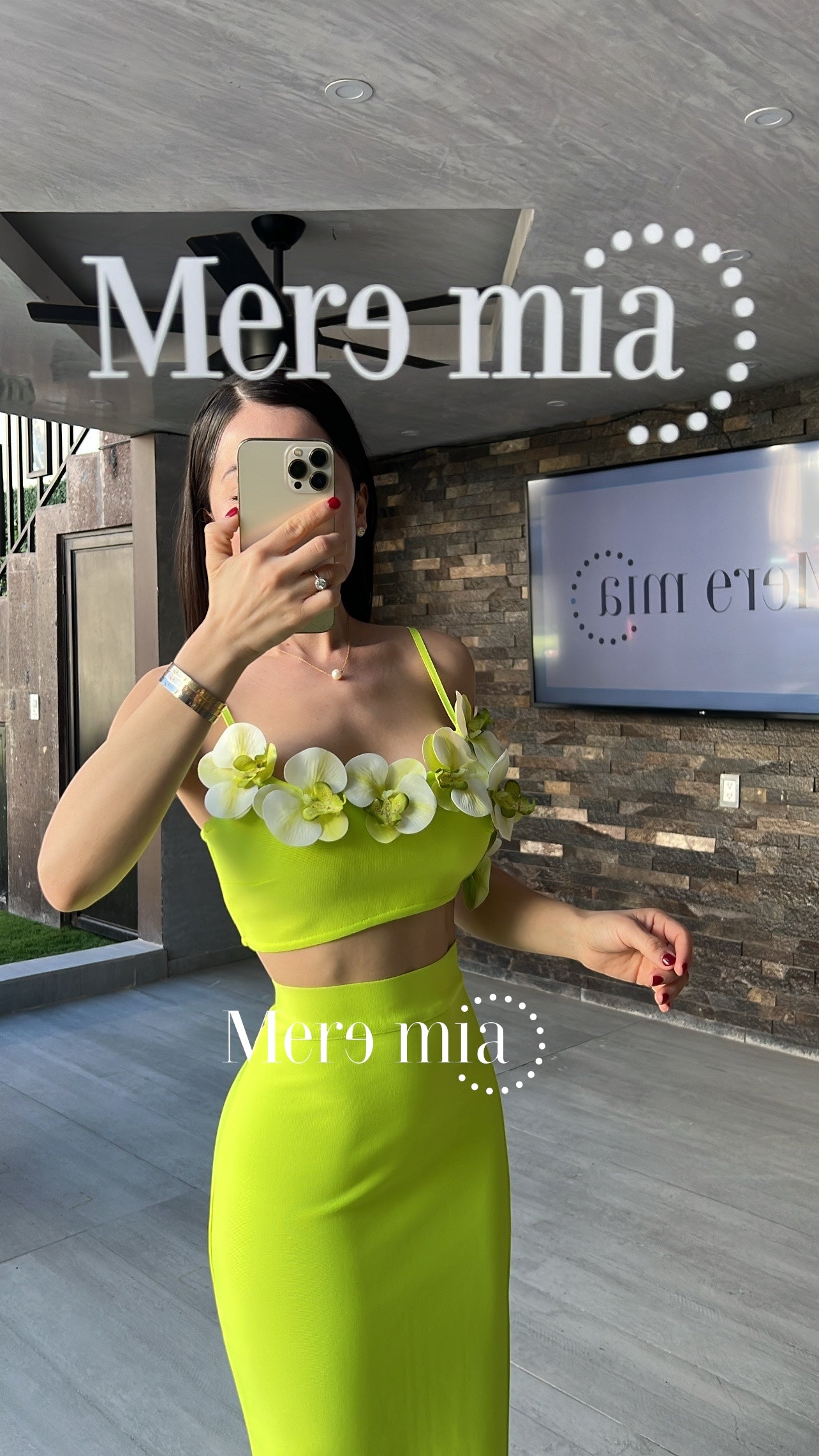 Conjunto verde limón