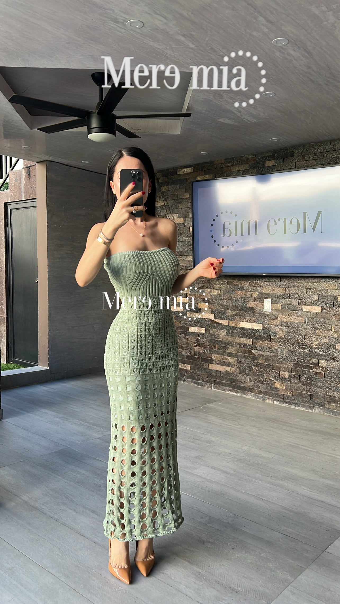 Vestido verde playero