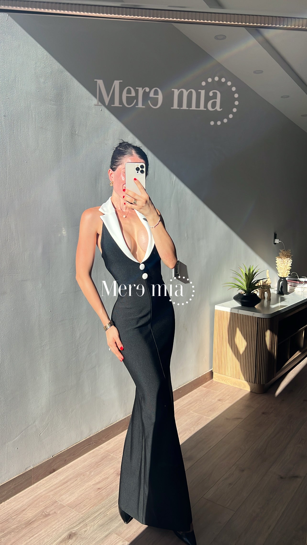 Vestido negro cuello bl