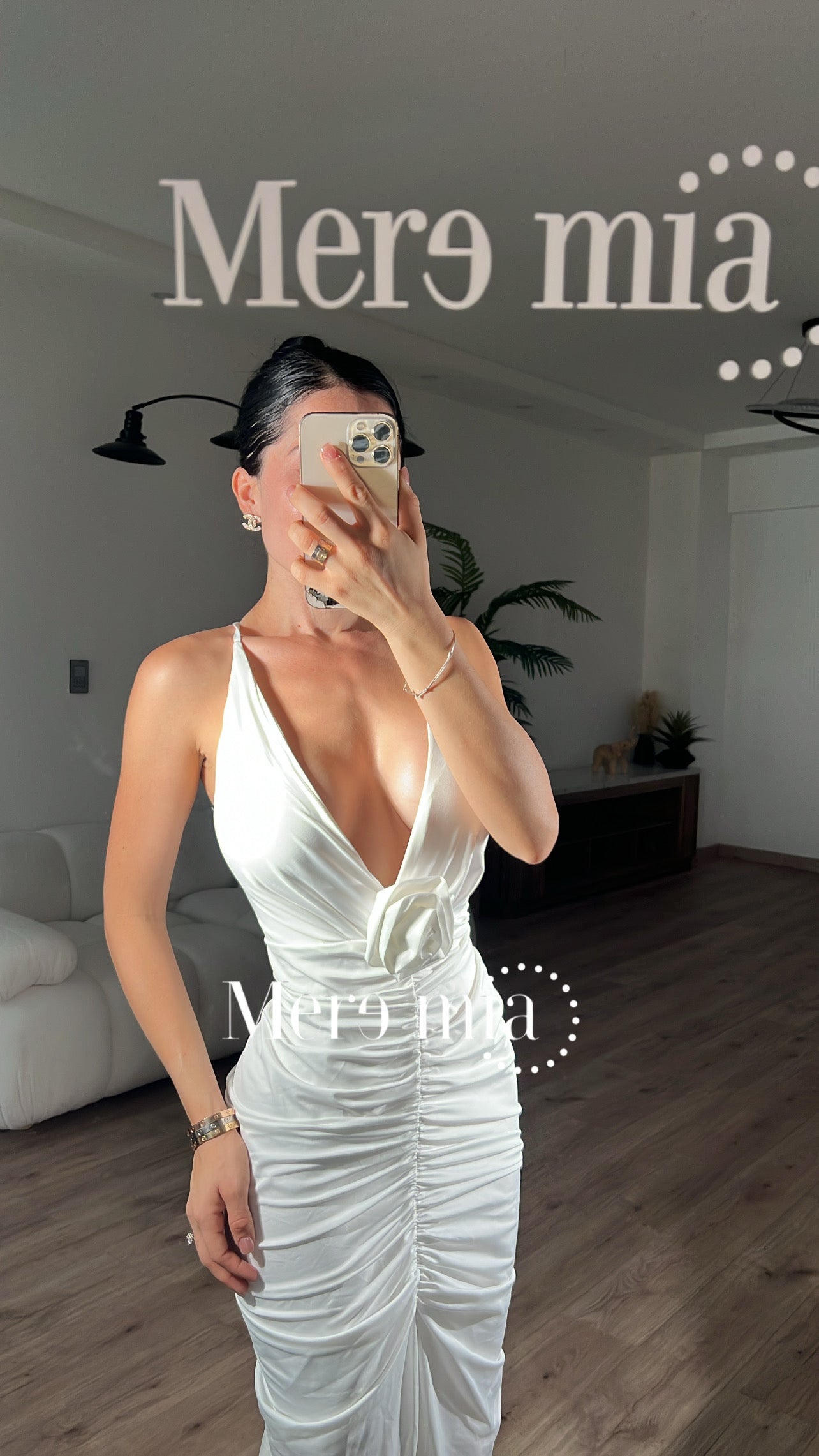 Vestido blanco espalda largo