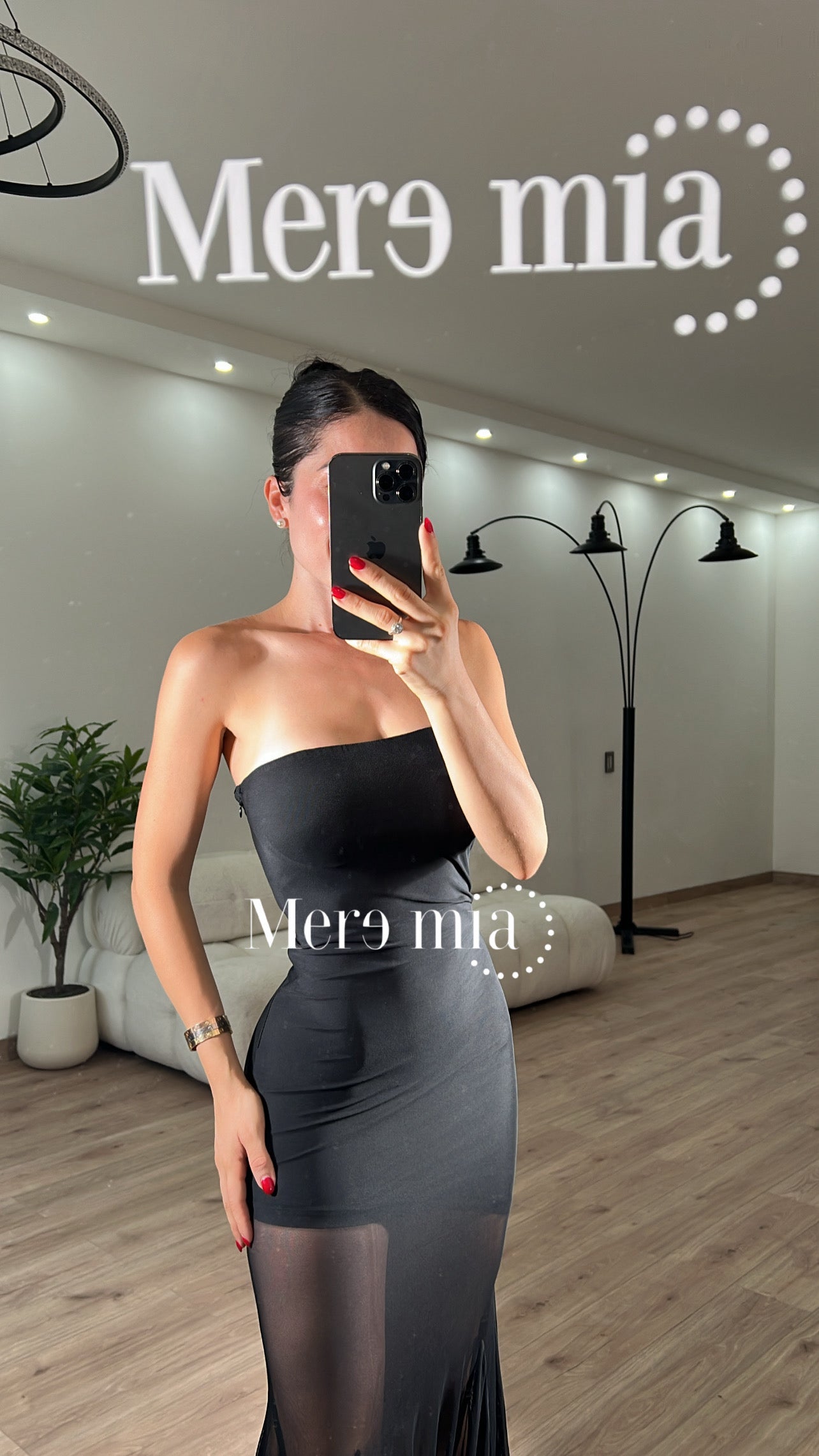 Vestido malla abajo