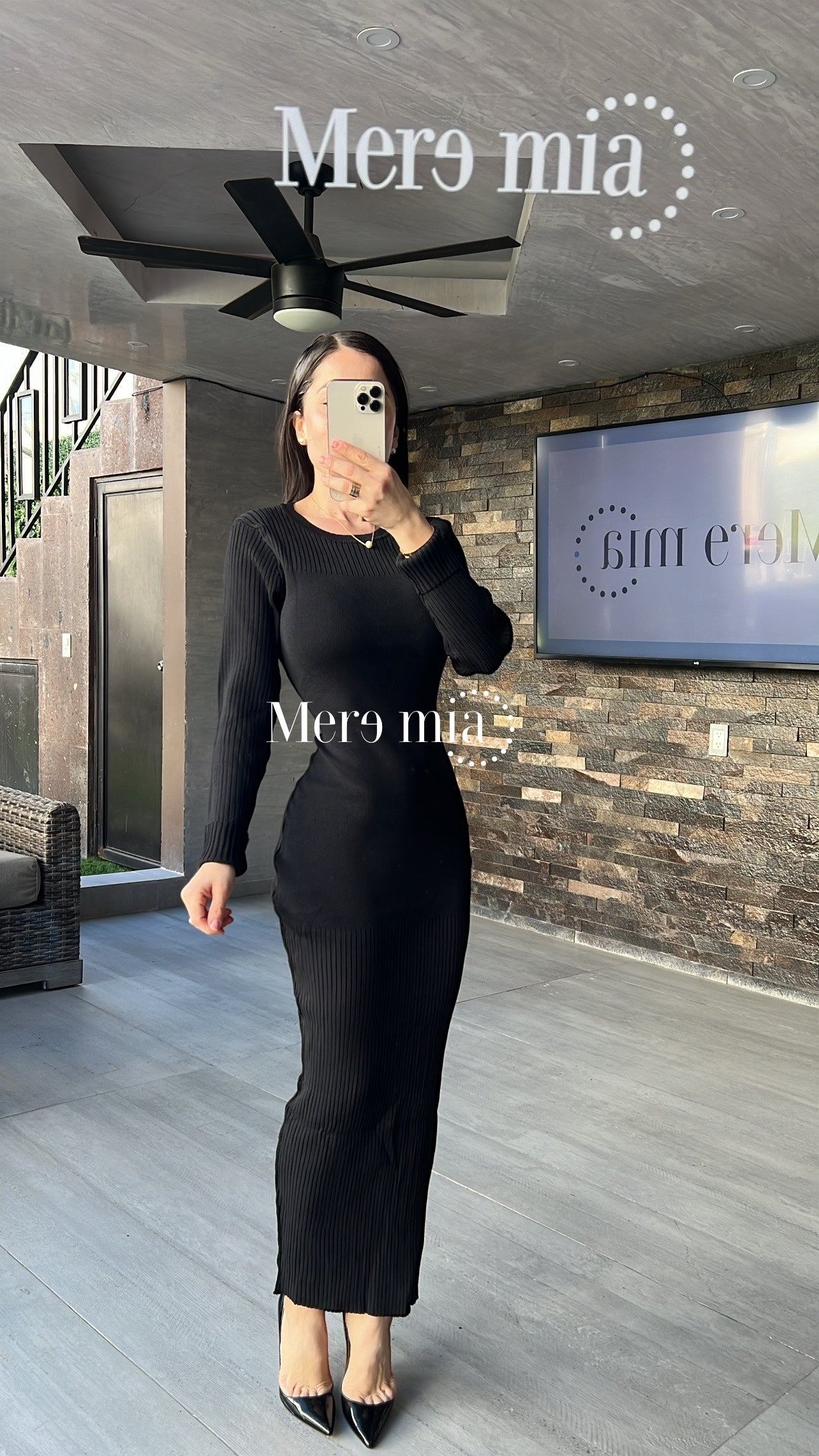 Vestido negro sweater