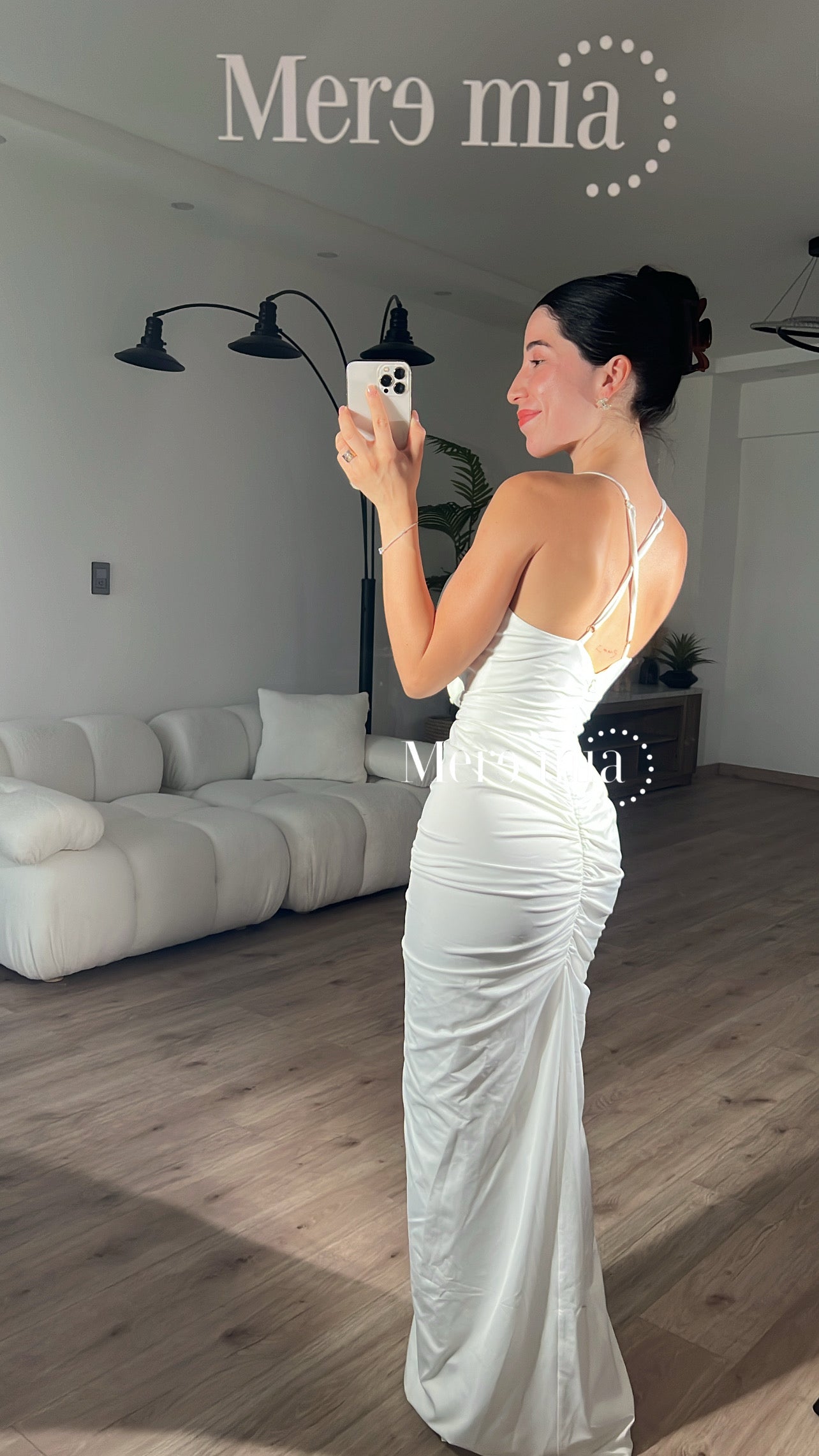 Vestido blanco espalda largo