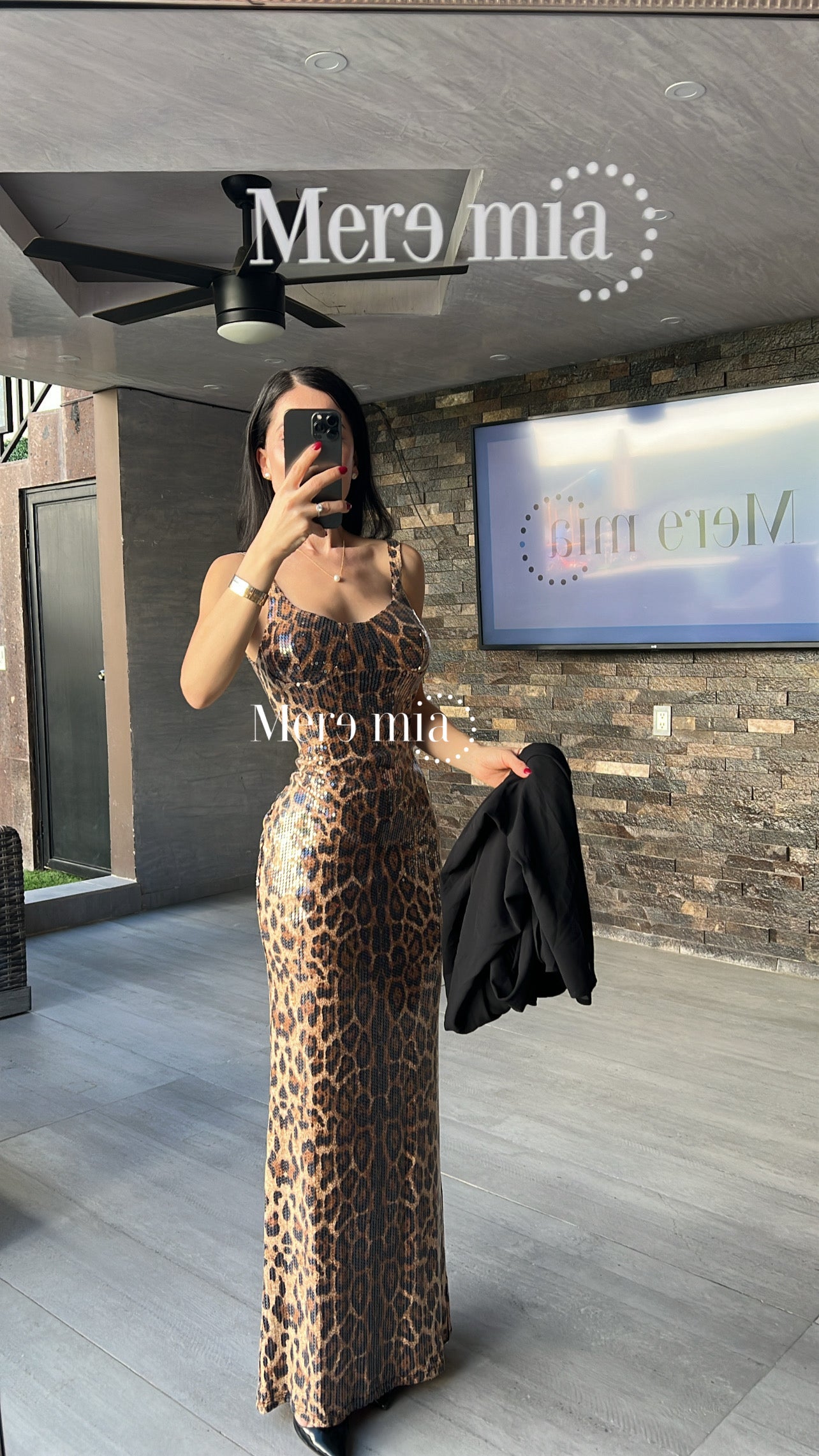 Vestido animal print malla