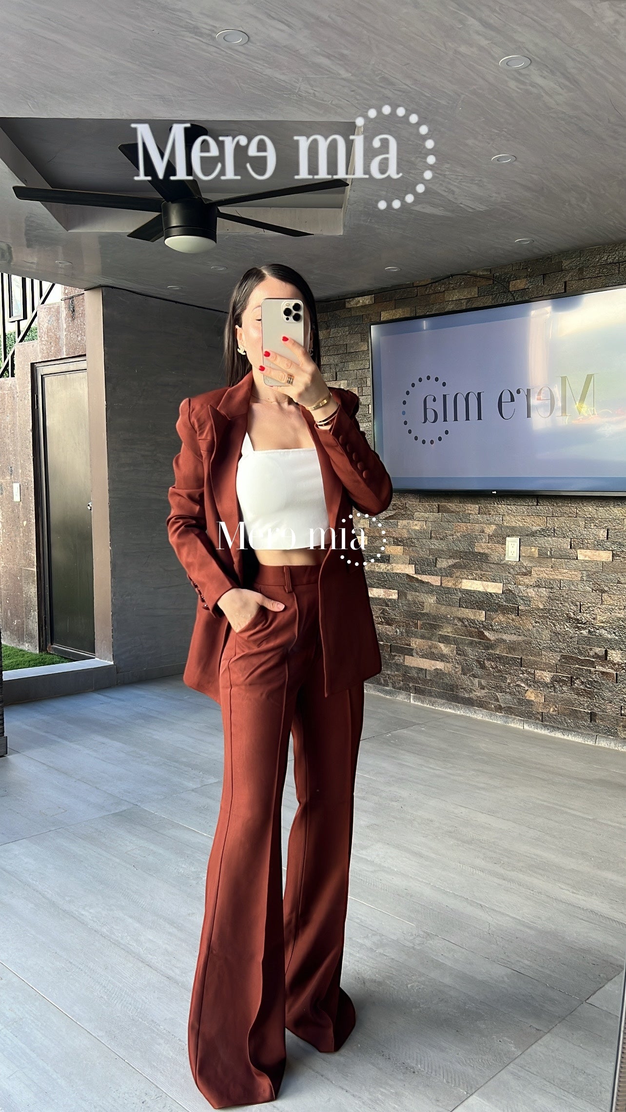 Conjunto pantalón cafe