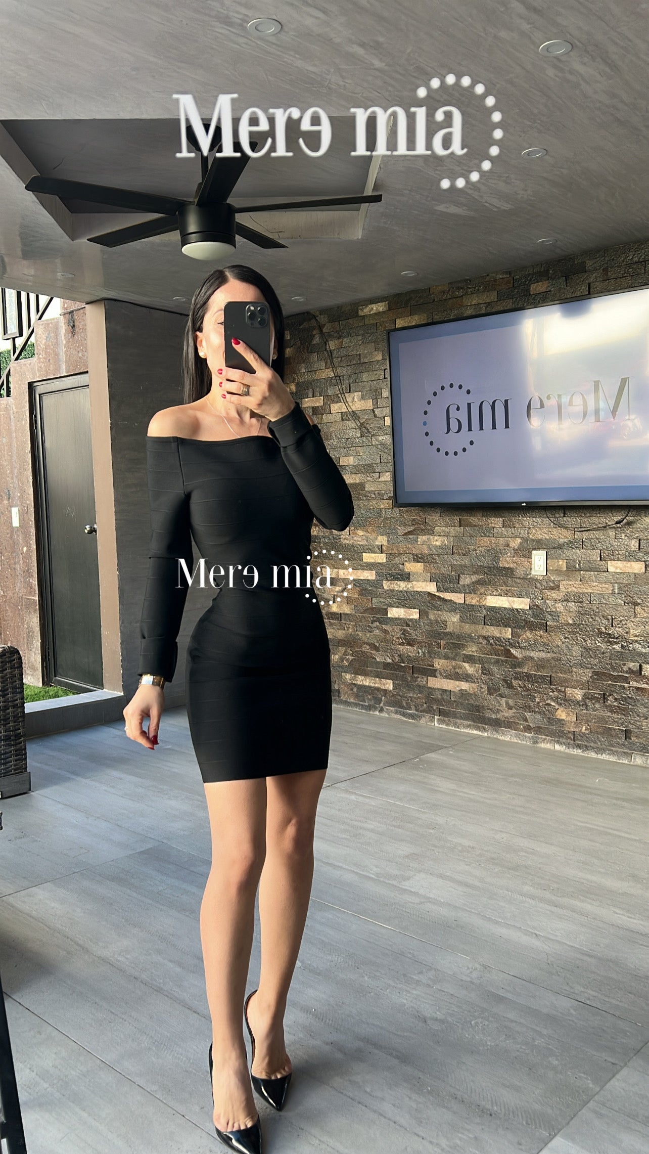 Vestido hombros rayas ml