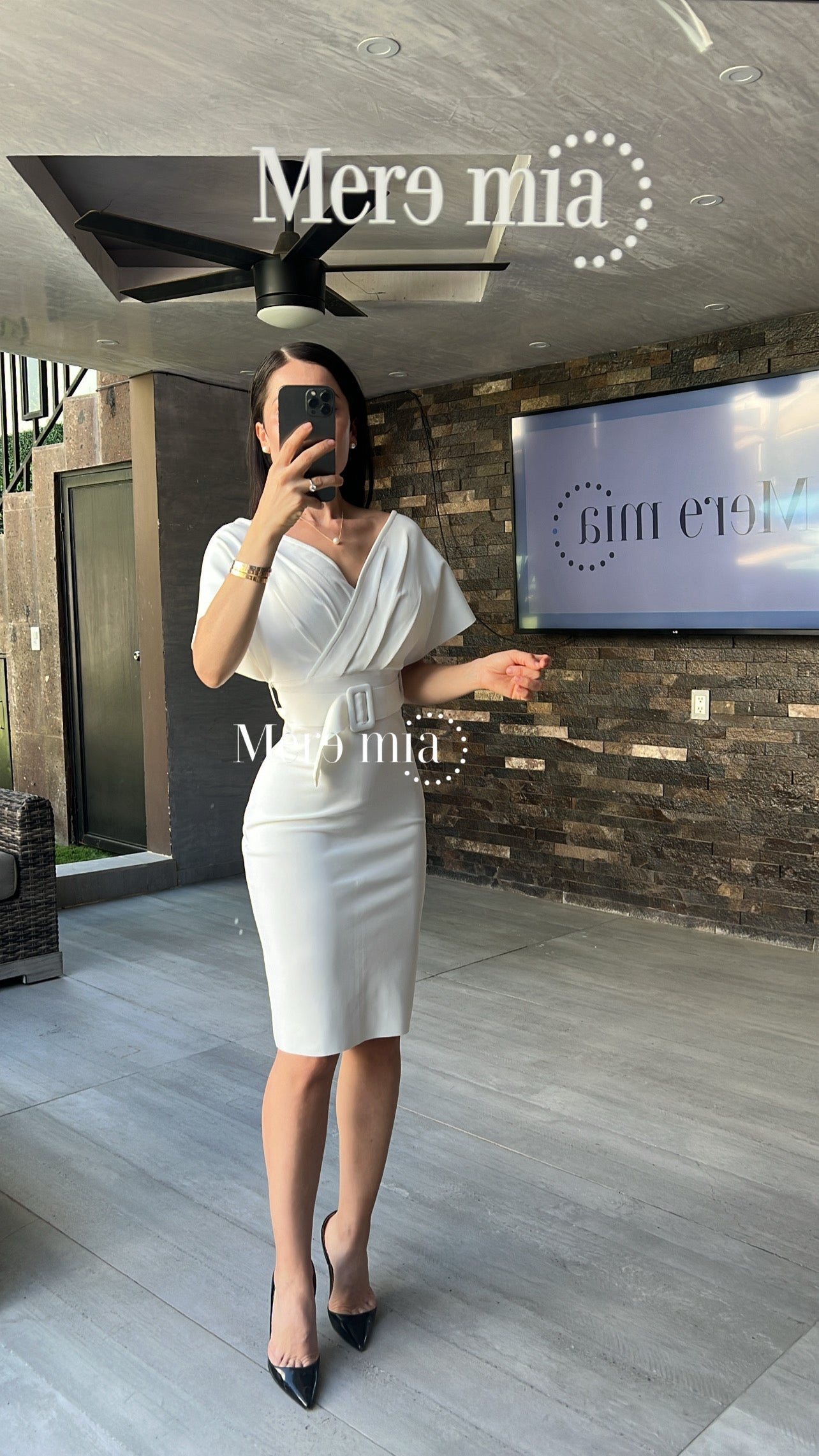 Vestido blanco cinto