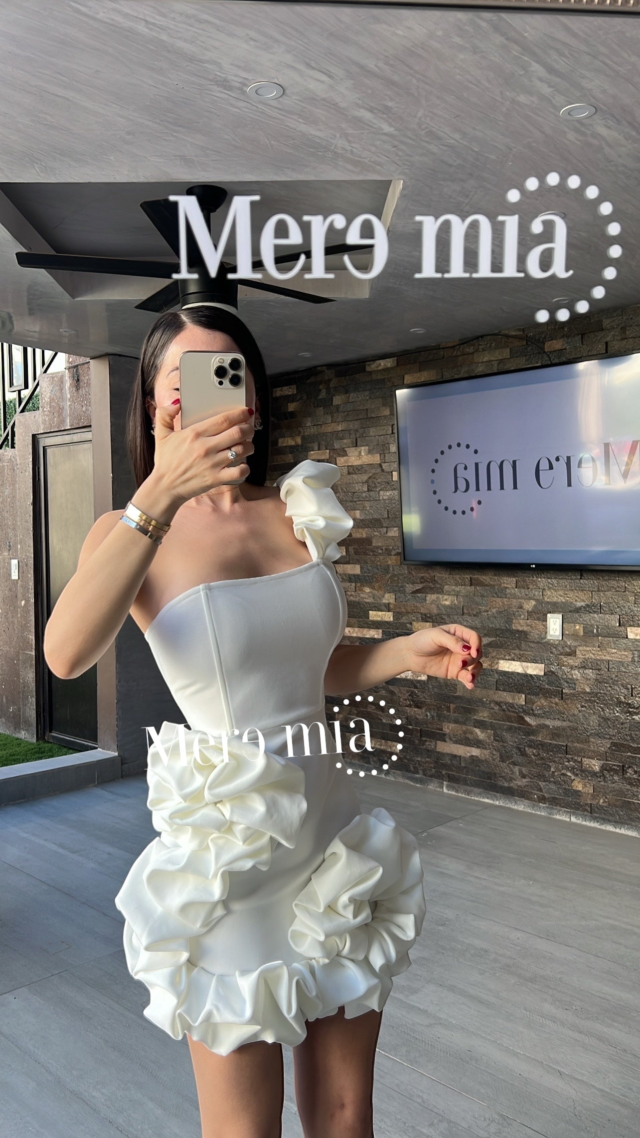 Vestido blanco scrunchie