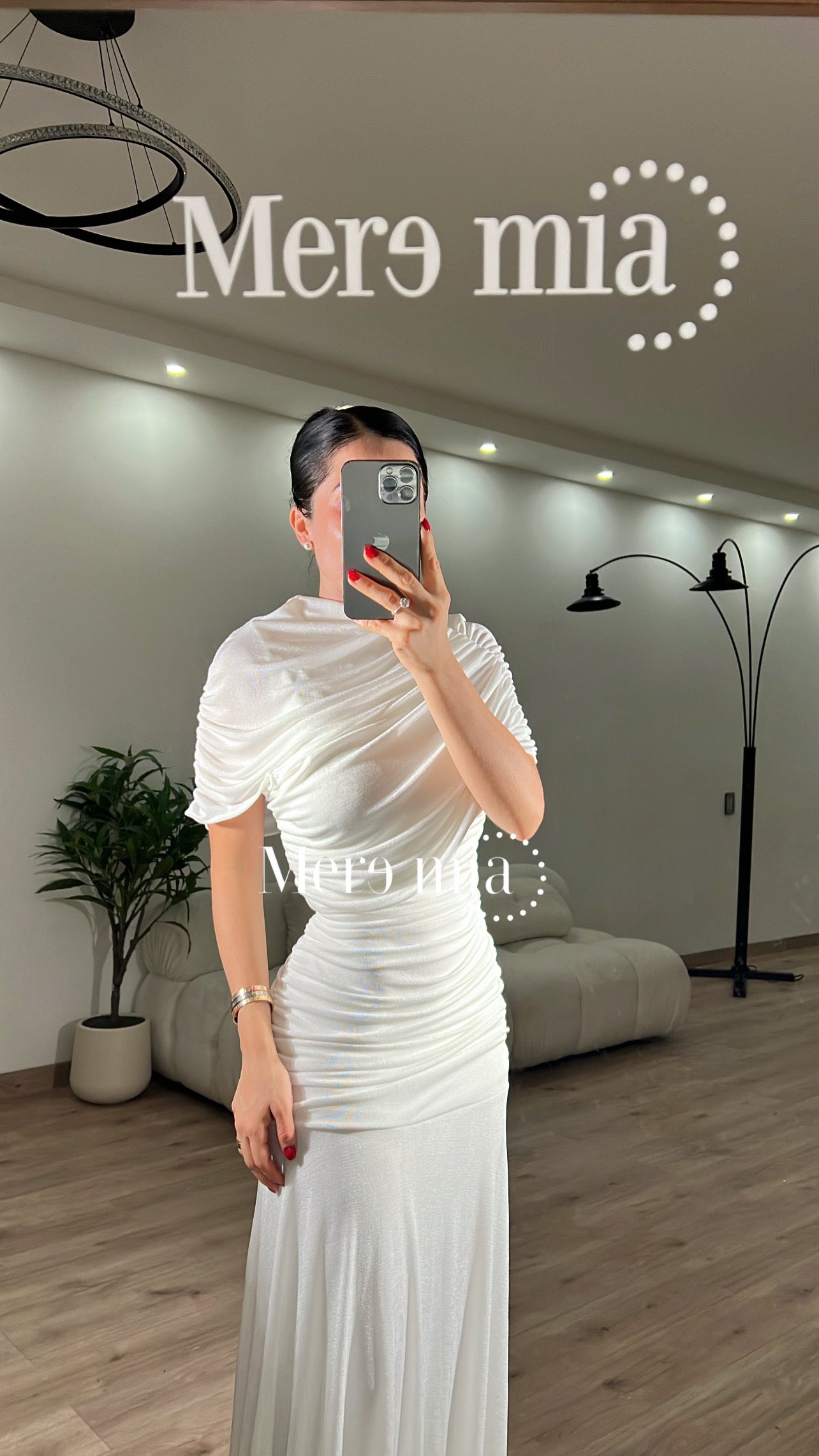 Vestido plisado chal