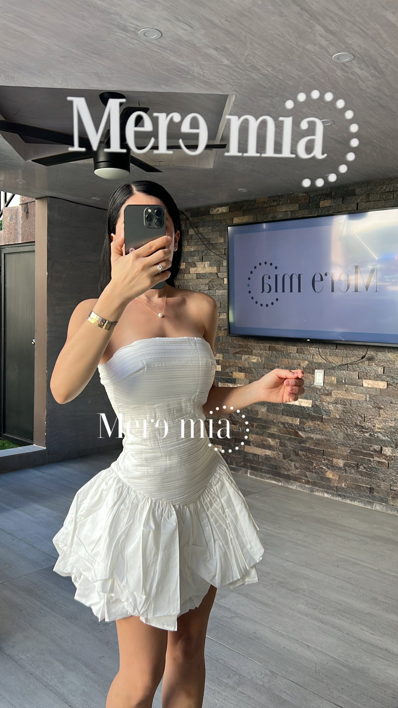 Vestido blanco scrunchie