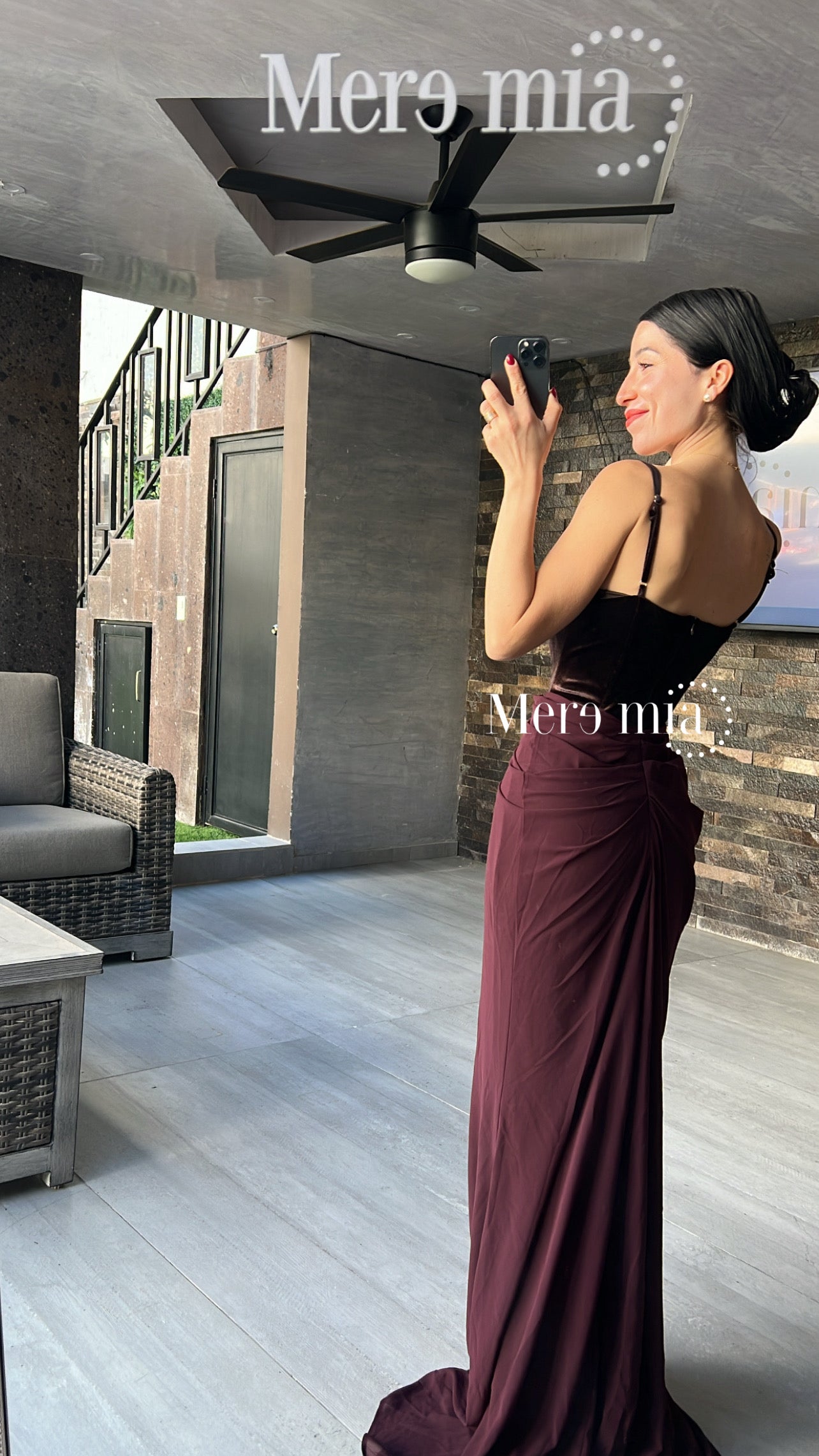 Vestido terc tinto malla