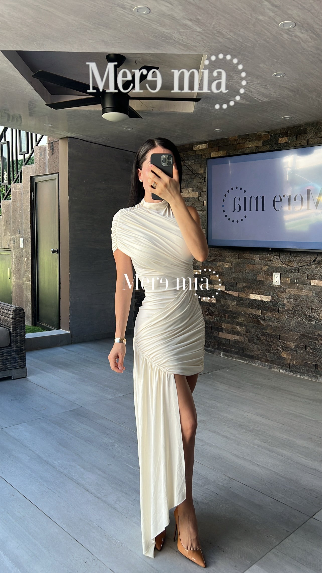Vestido cruzado estola