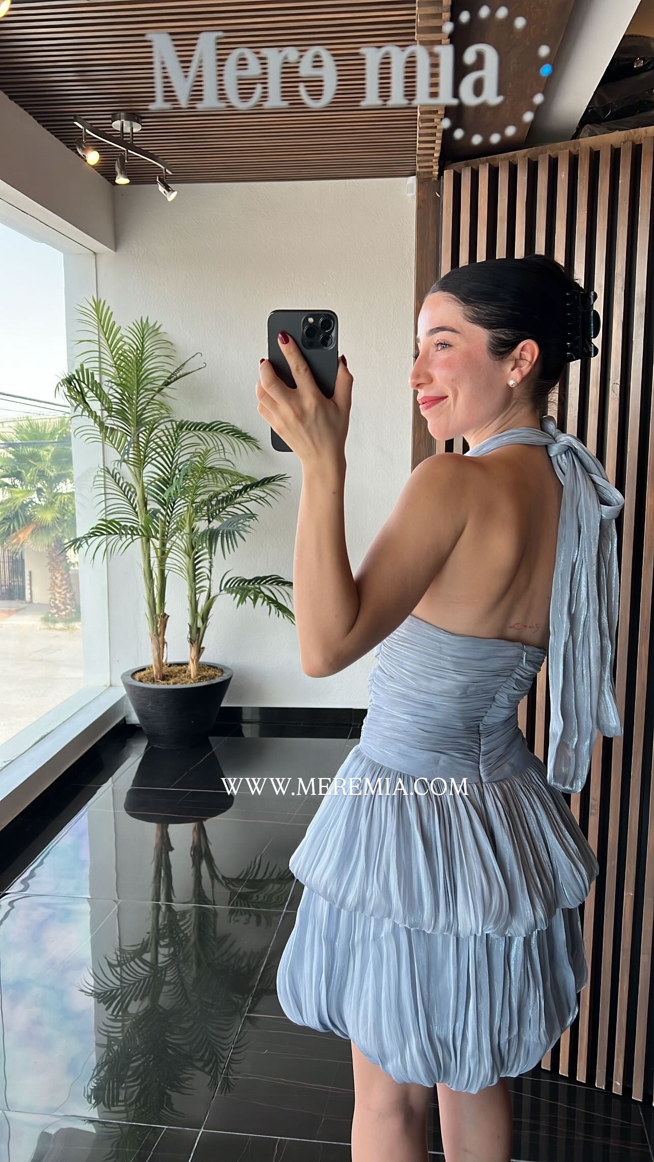 Vestido plisado olanes bomb