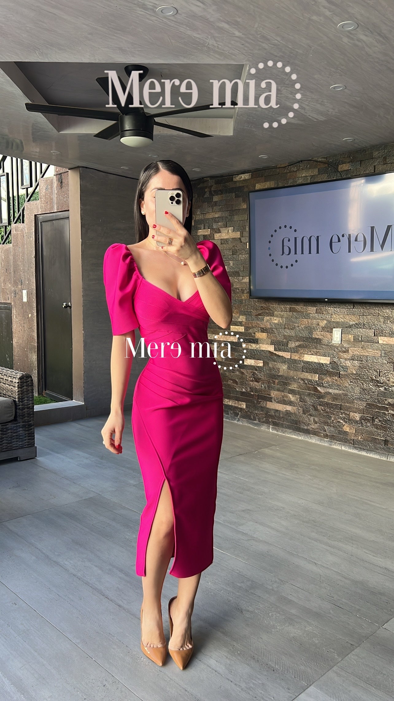 Vestido hombros bugambilia