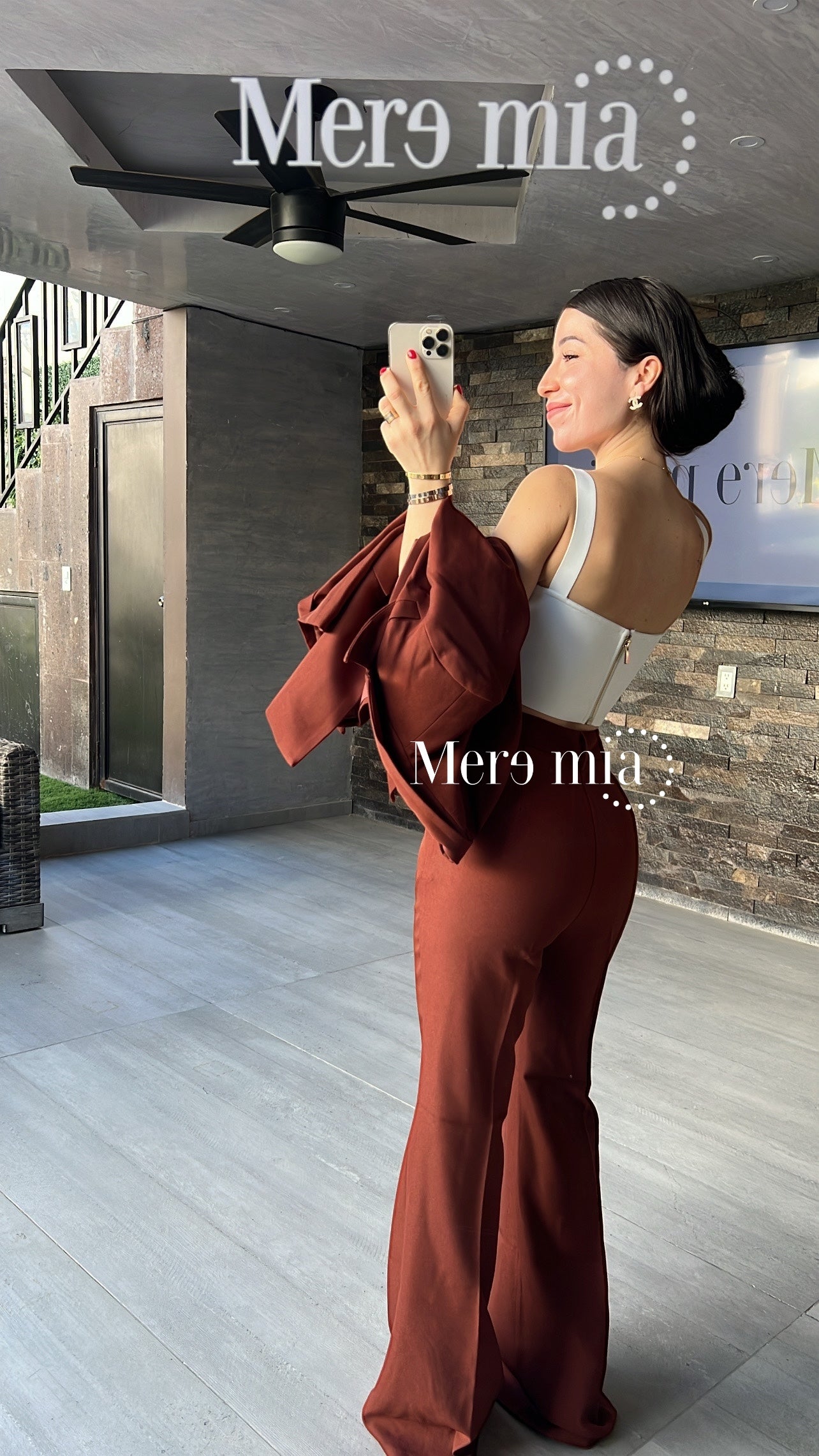 Conjunto pantalón cafe