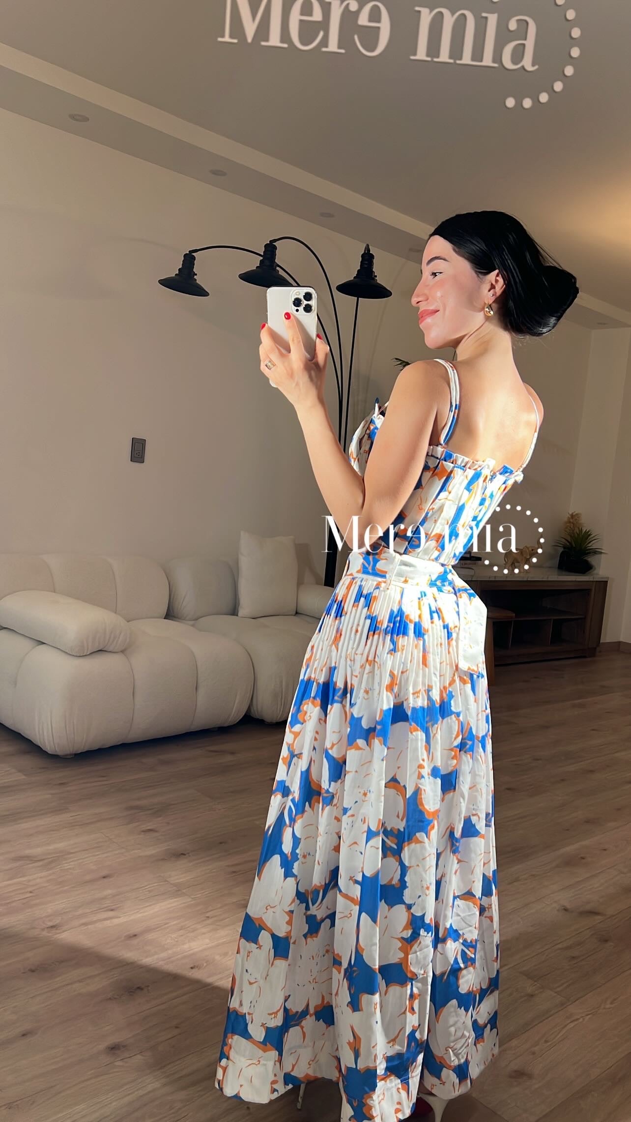 Conjunto flores azul