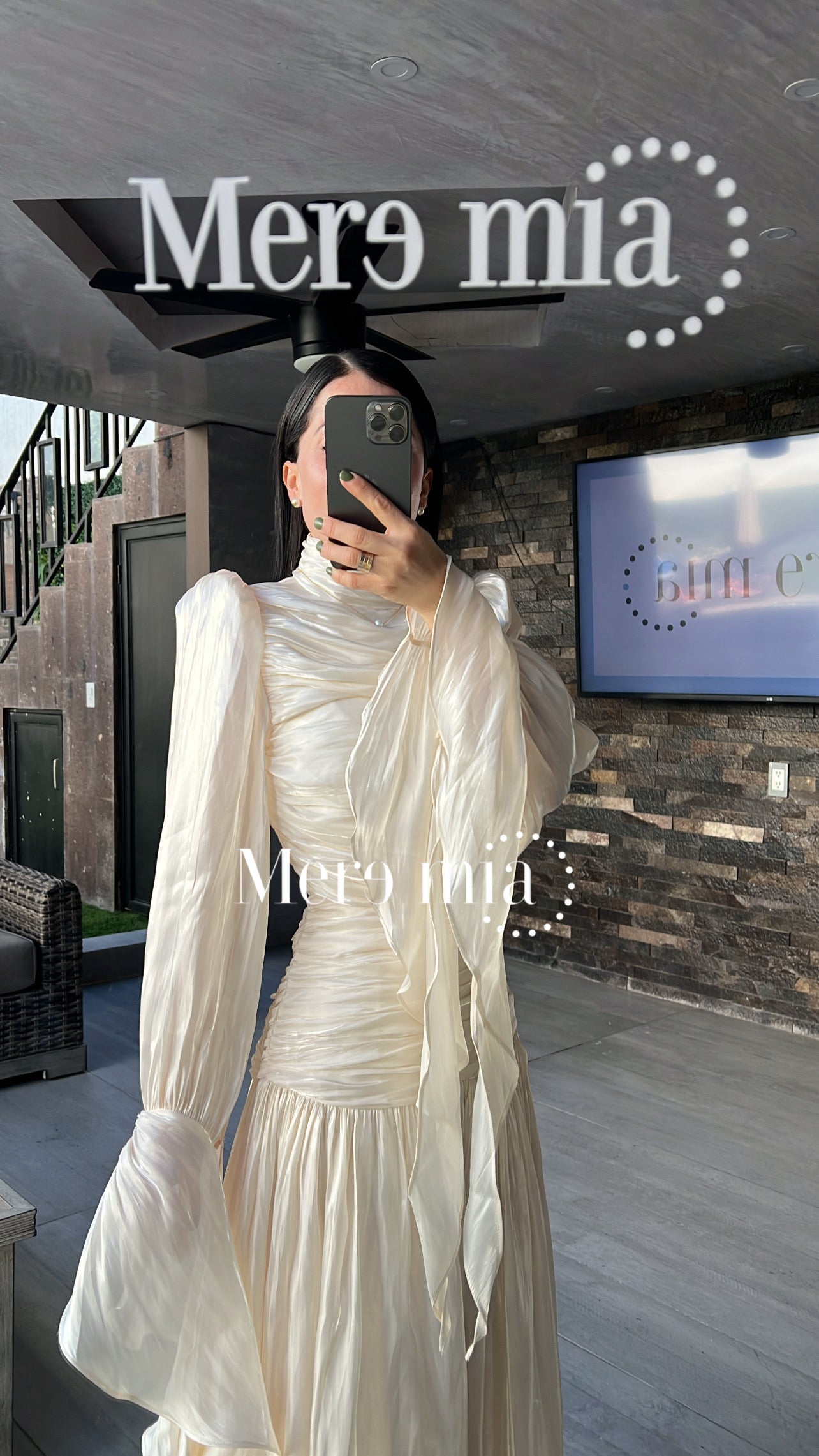 Vestido plisado corrugado