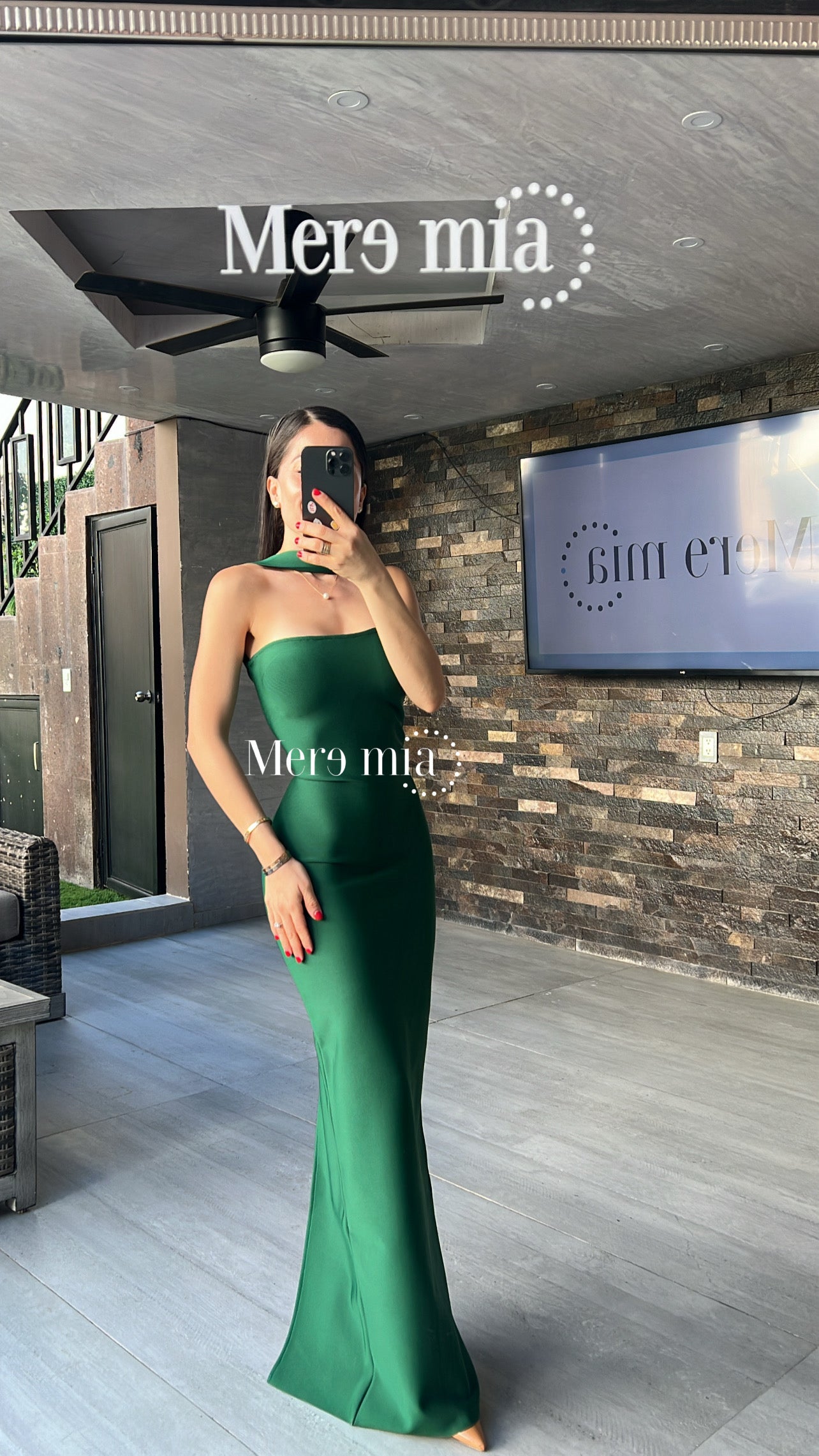 Vestido verde halter