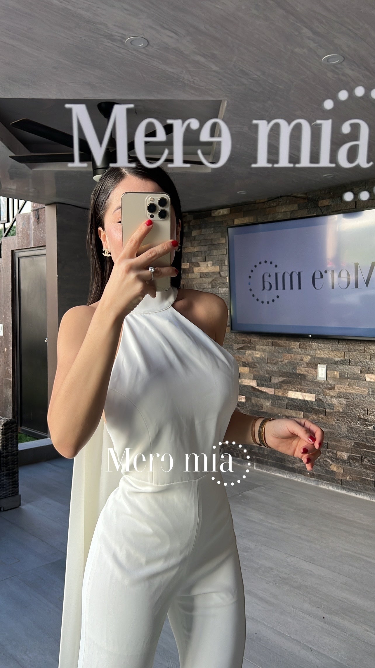 Jumpsuit blanco cinto