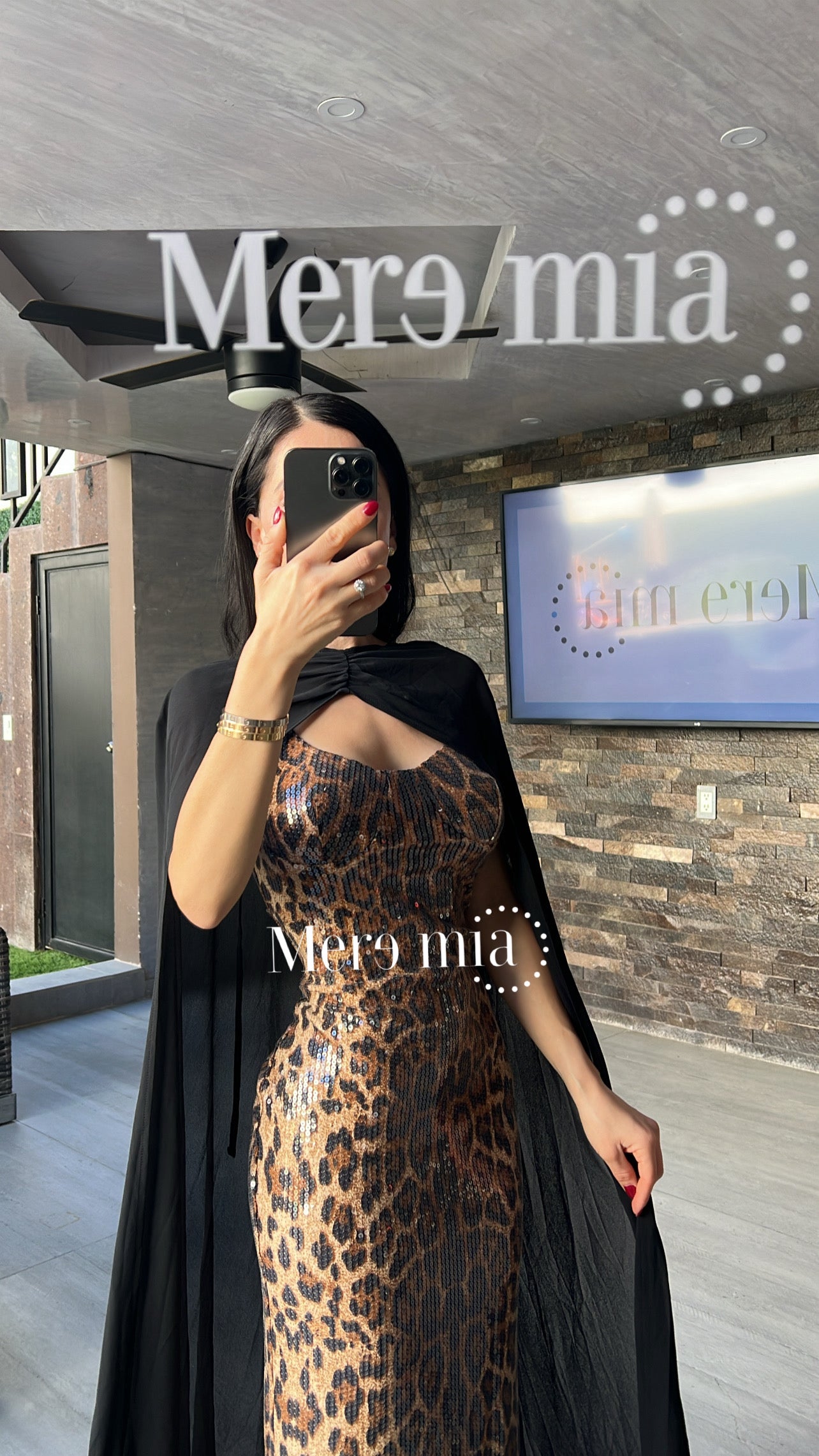 Vestido animal print malla