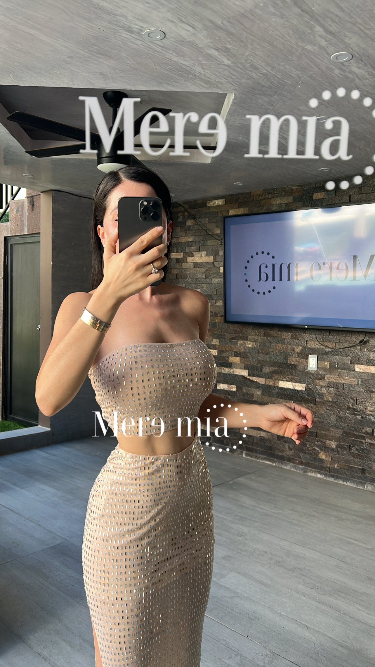 Conjunto nude rect plata